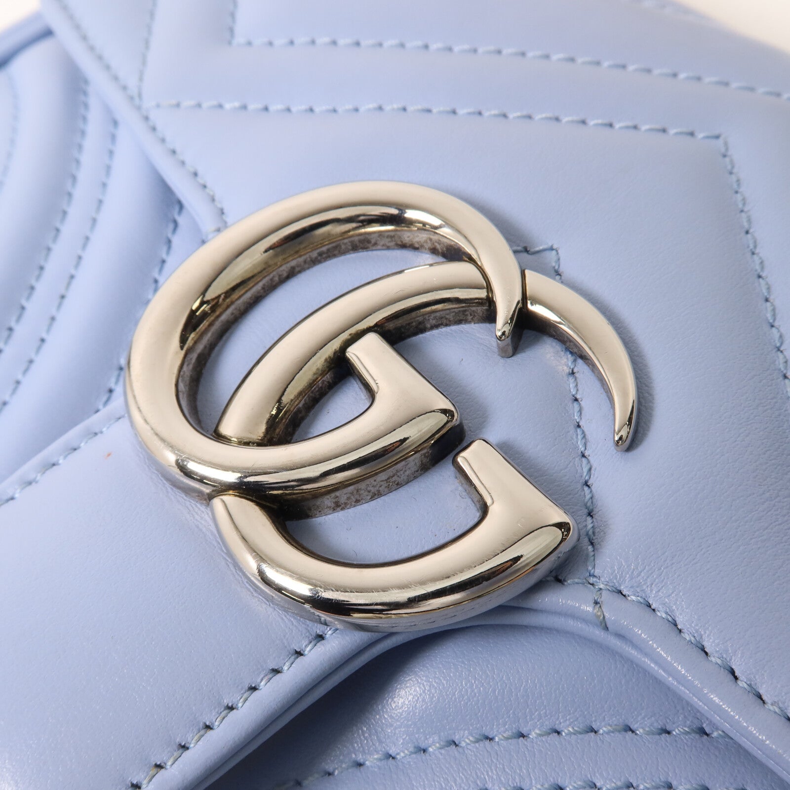 GUCCI 牛皮皮革GG Marmont鏈帶肩背袋
