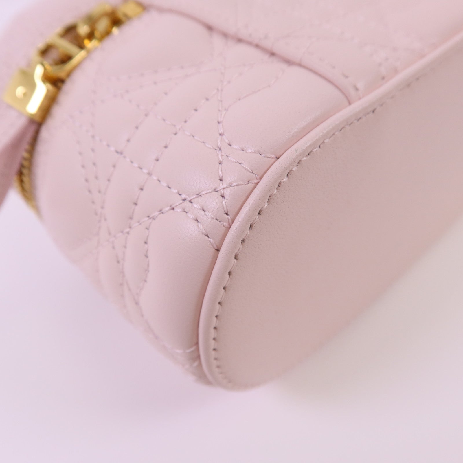 Dior 羊皮皮革Mini Caro Vanity Case金扣手挽肩背兩用袋