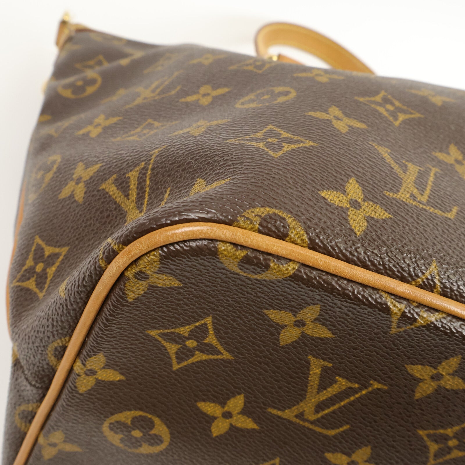 LOUIS VUITTON Monogram Palermo PM金扣手挽肩背兩用袋棕色
