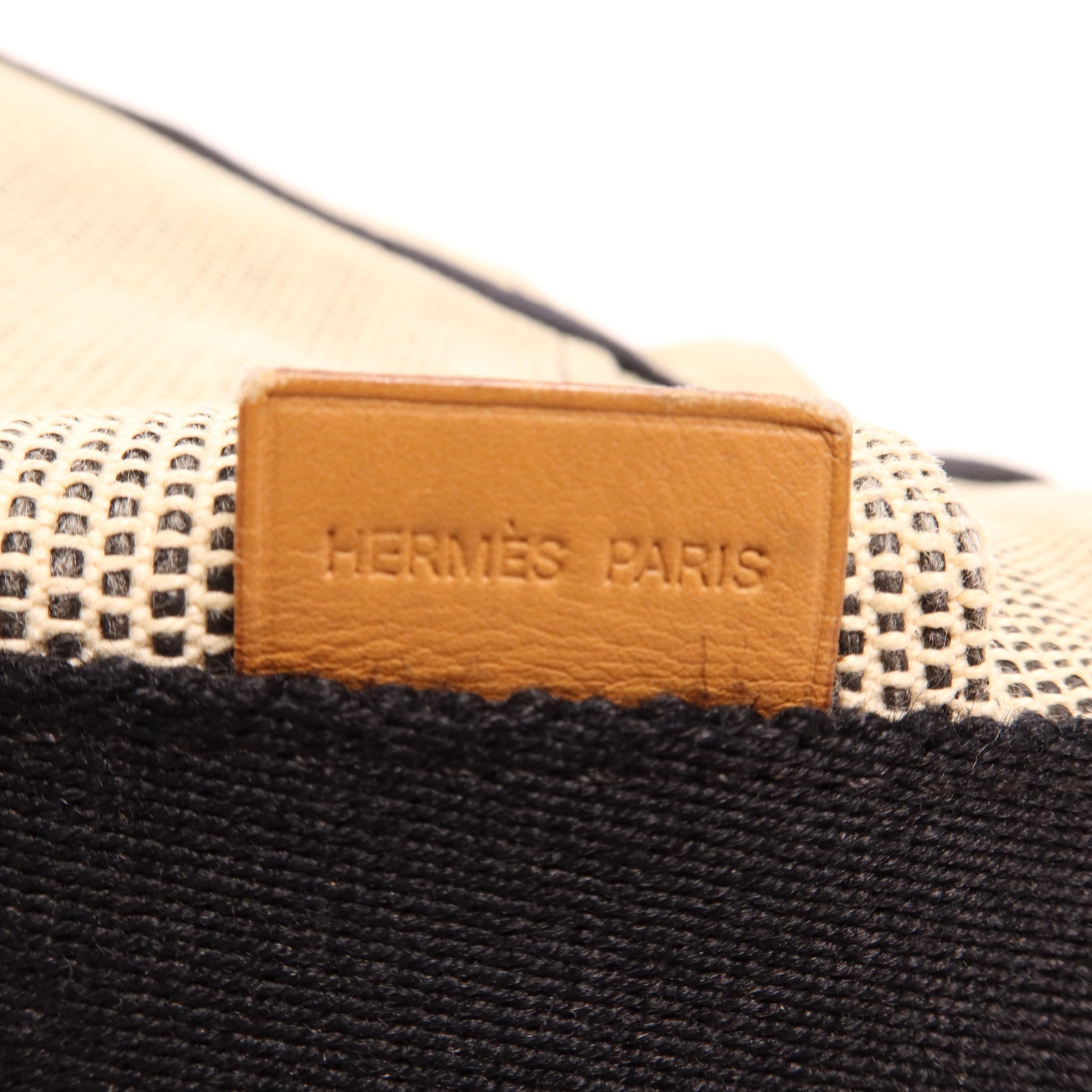 HERMES 帆布Saxo MM銀扣手挽袋
