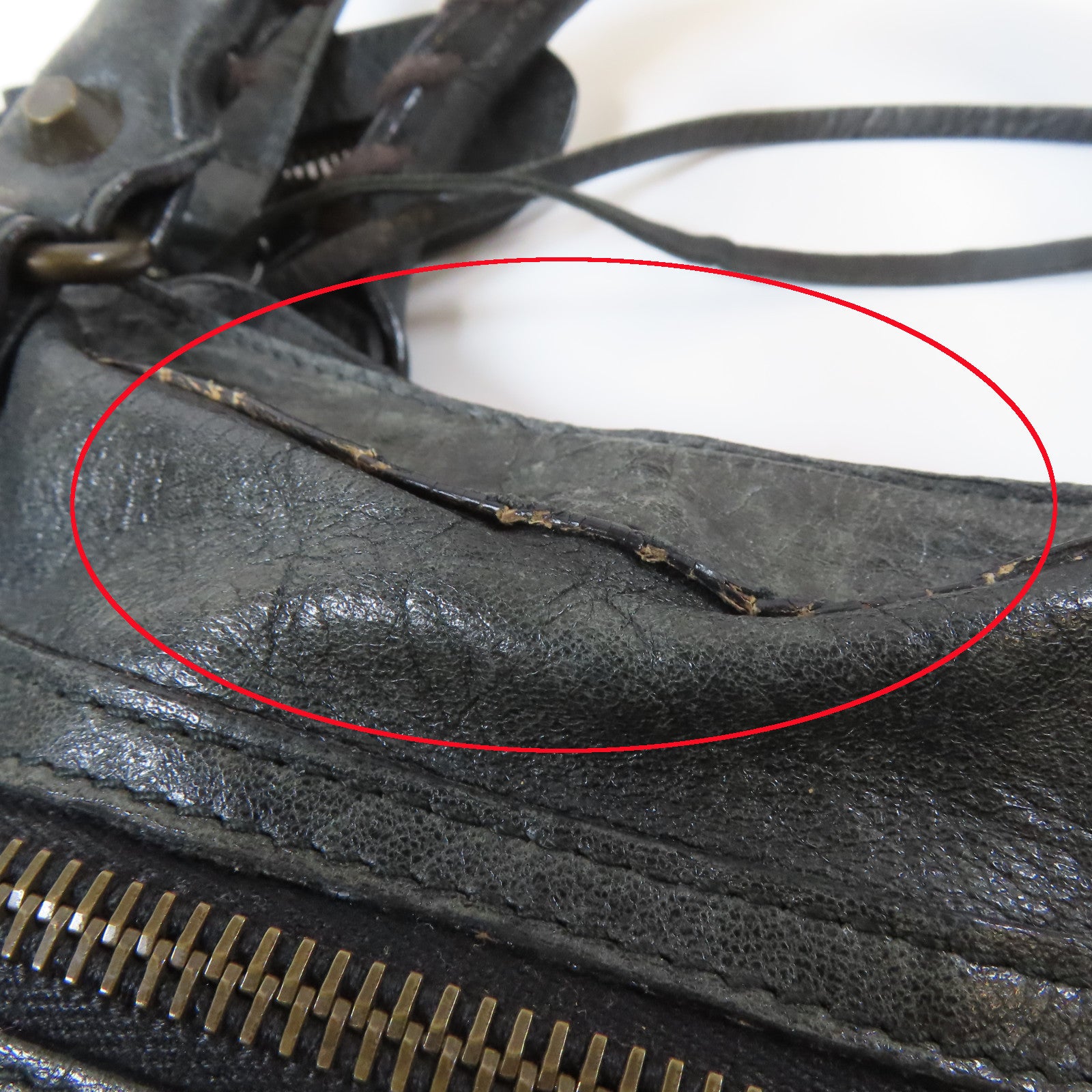 BALENCIAGA 牛皮皮革2 Way Shoulder Bag金扣手挽肩背兩用袋黑色