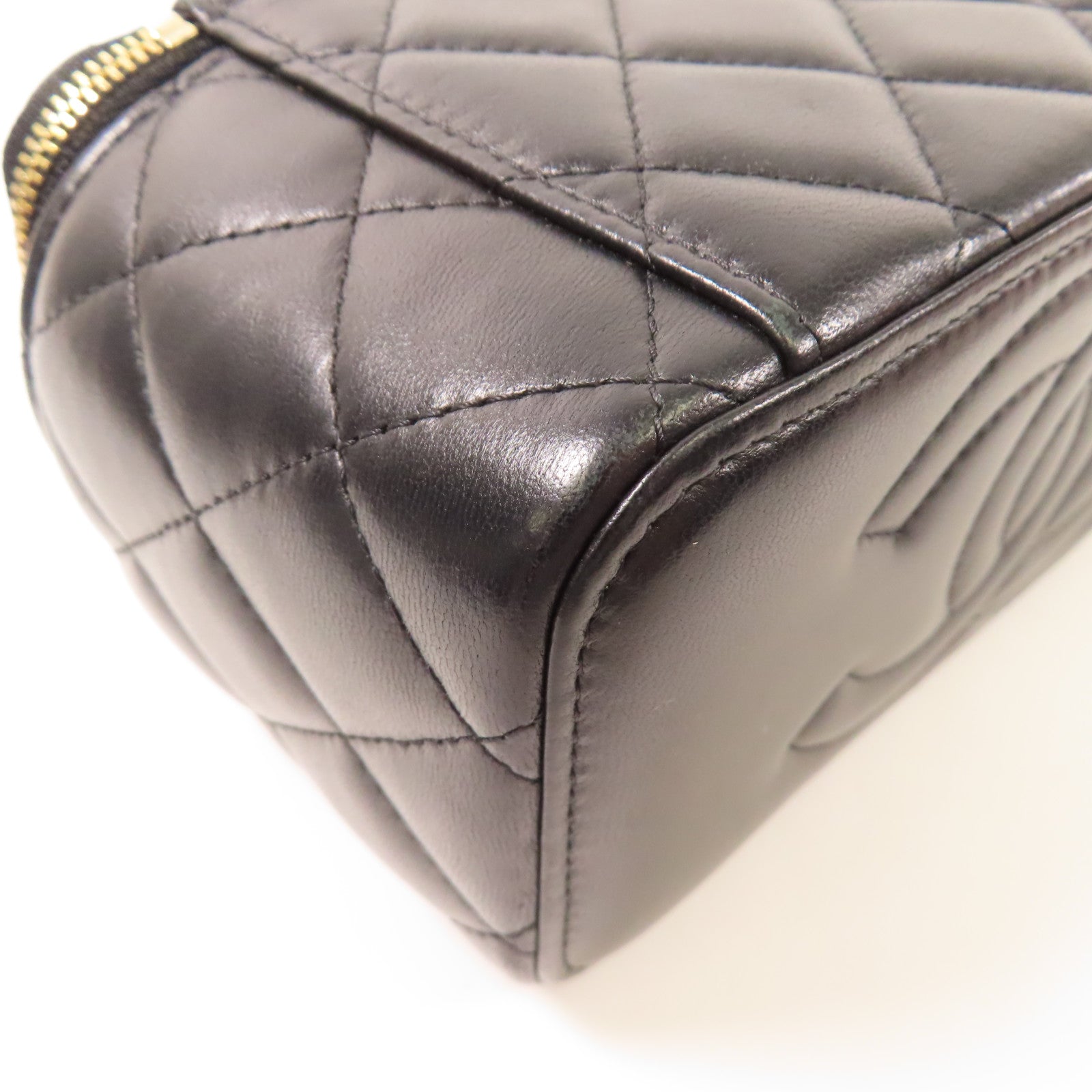 CHANEL 羊皮皮革Vanity Case金扣鏈帶肩背袋