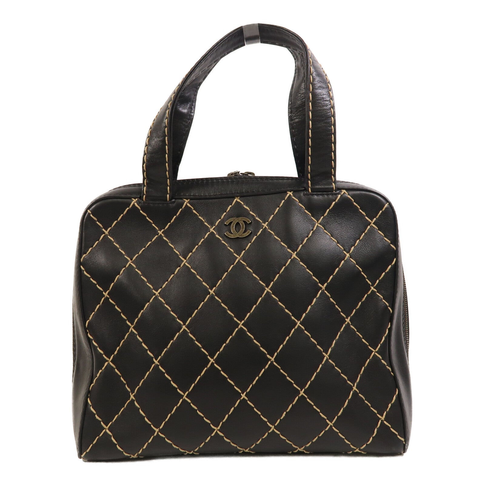 CHANEL 牛皮皮革Vintage Wild Stitch手挽袋
