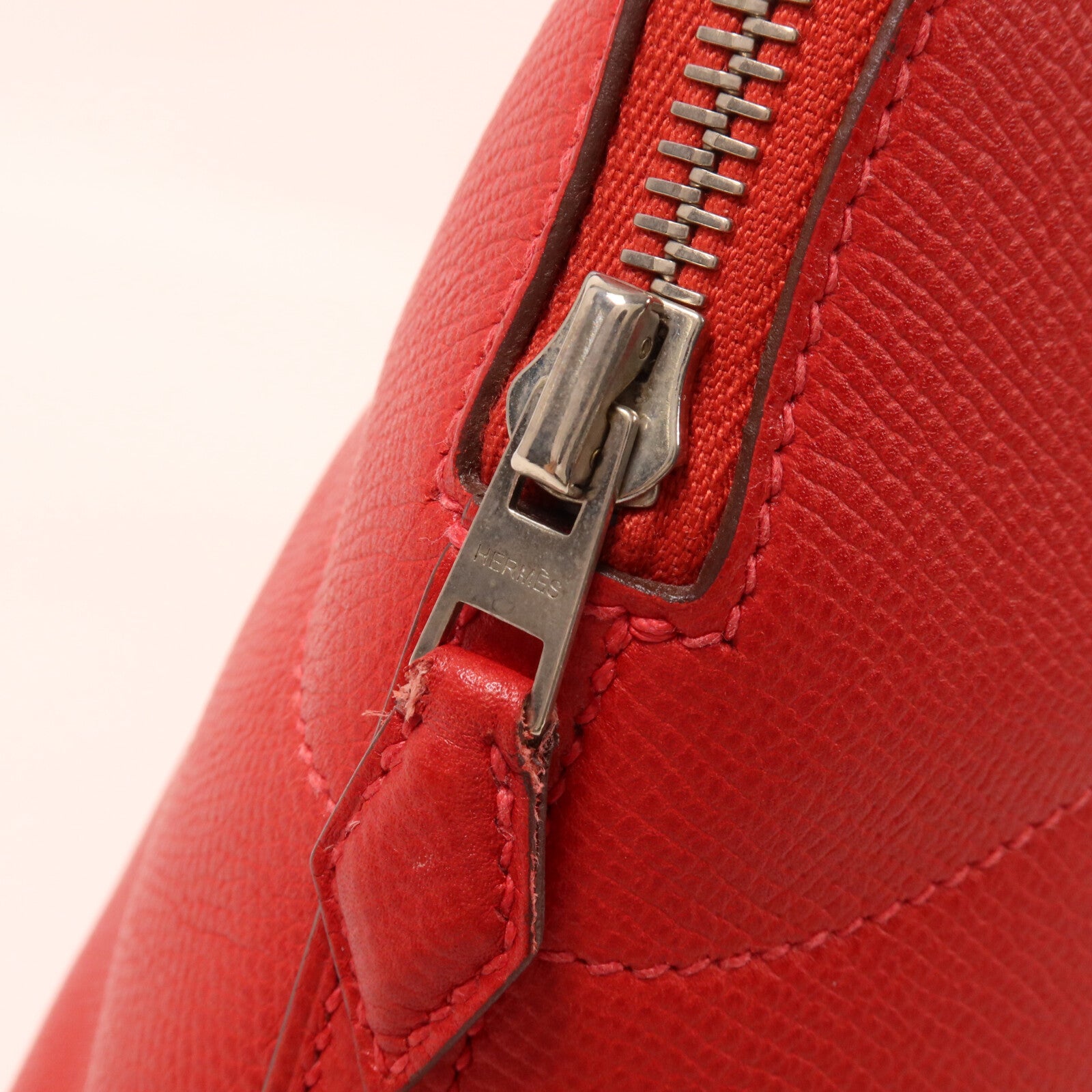 HERMES Epsom皮革Bolide 27手挽肩背兩用袋Rouge Casaque
