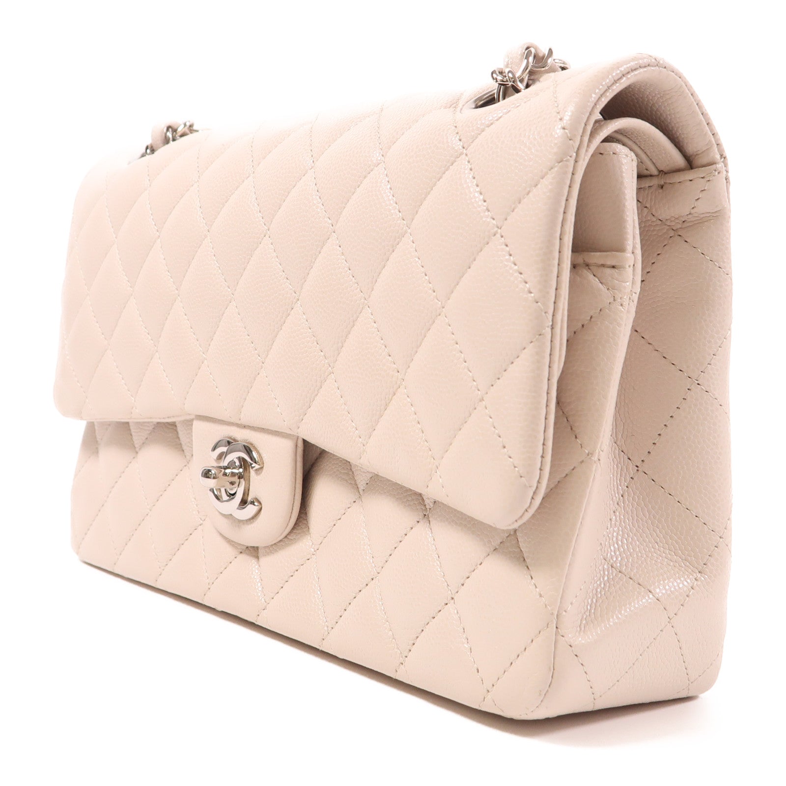 CHANEL 牛皮皮革Classic 25銀扣鏈帶肩背袋