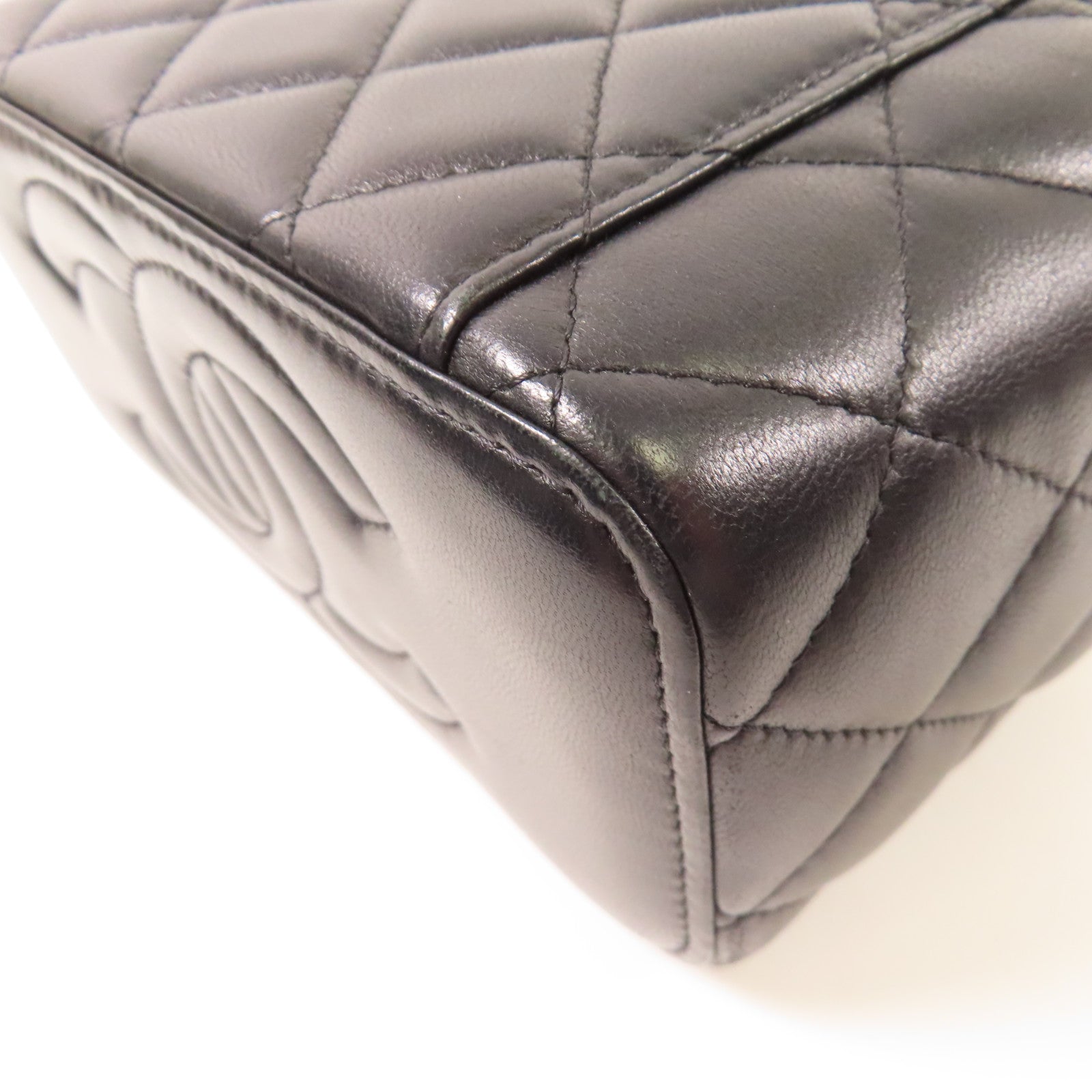CHANEL 羊皮皮革Vanity Case金扣鏈帶肩背袋
