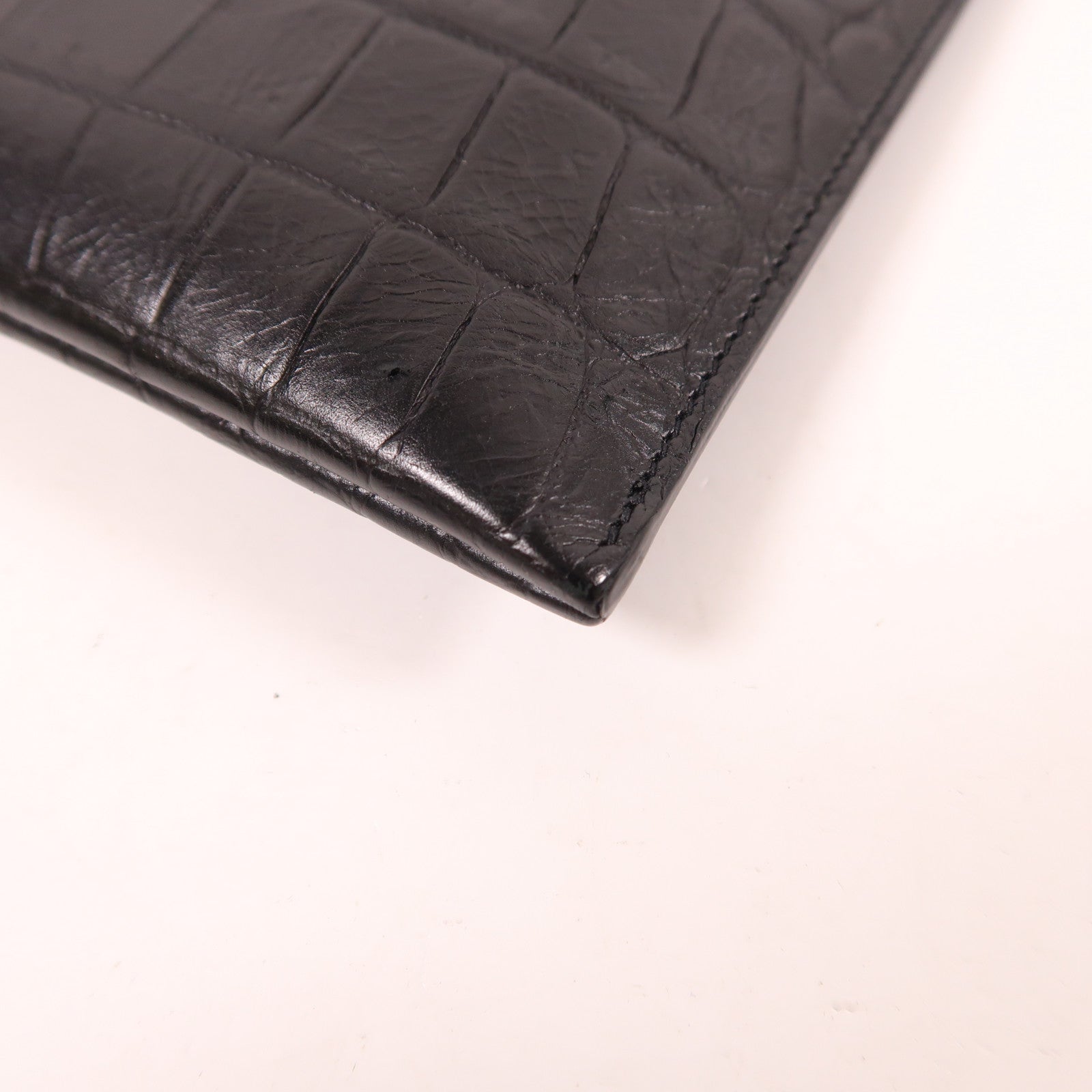 YVES SAINT LAURENT YSL SHW Clutch Bag Pouch Calfskin Leather