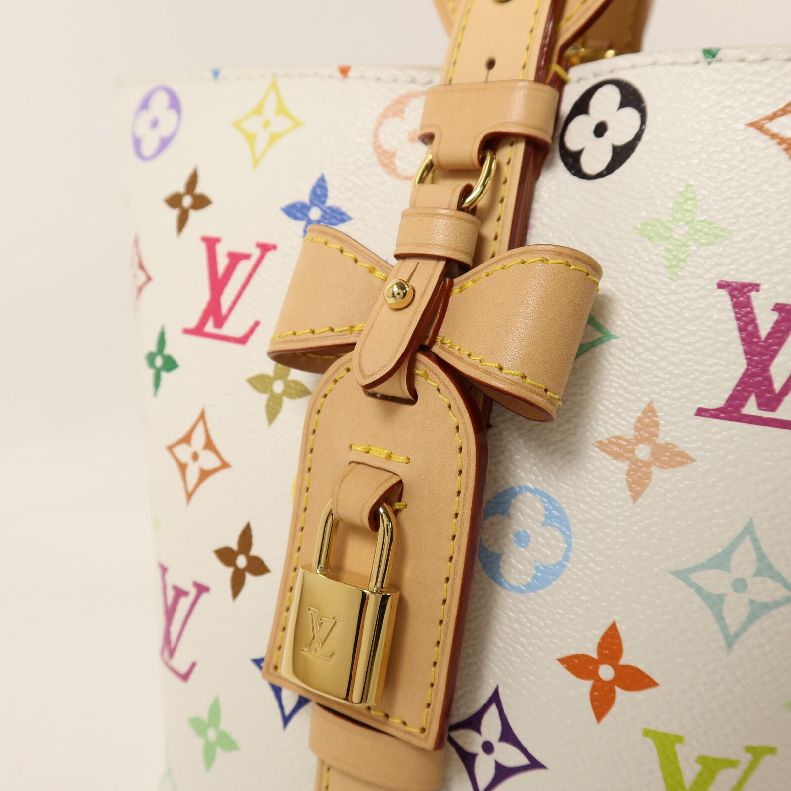 LOUIS VUITTON Monogram Multicolore LV x TM All In BB金扣手挽肩背兩用袋