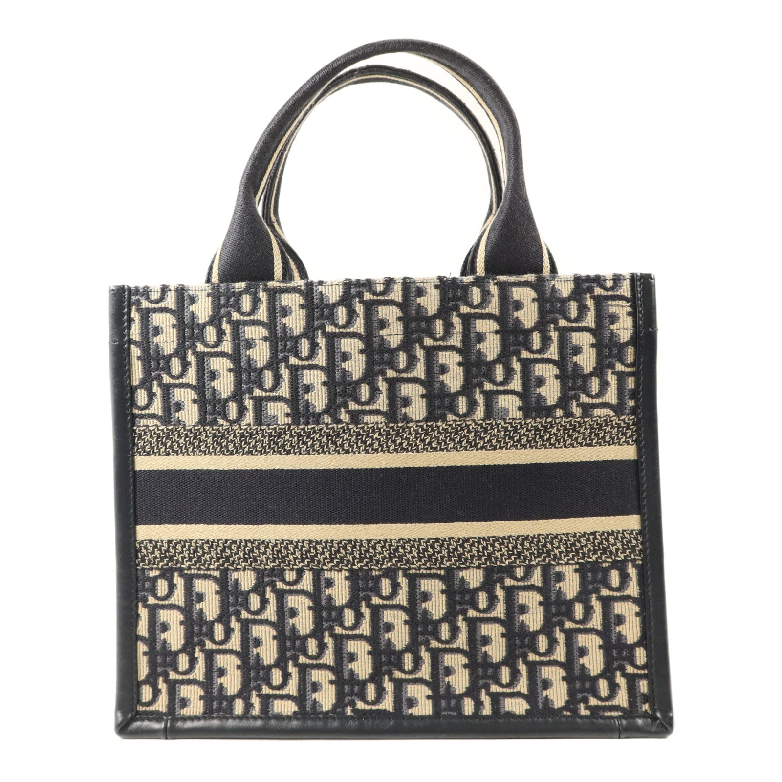 Dior 帆布/牛皮皮革Dior Book Tote Small金扣手挽肩背兩用袋