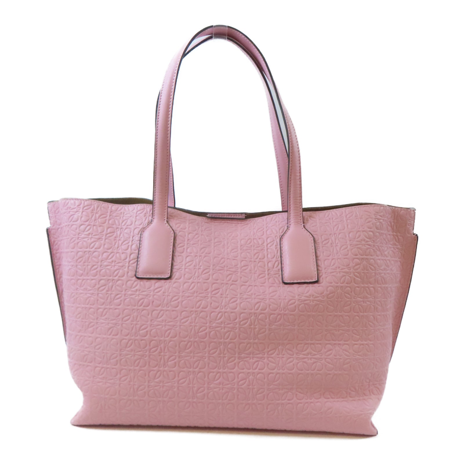 LOEWE 【激減優惠】牛皮皮革Shoulder Tote肩背袋/手挽袋粉紅色