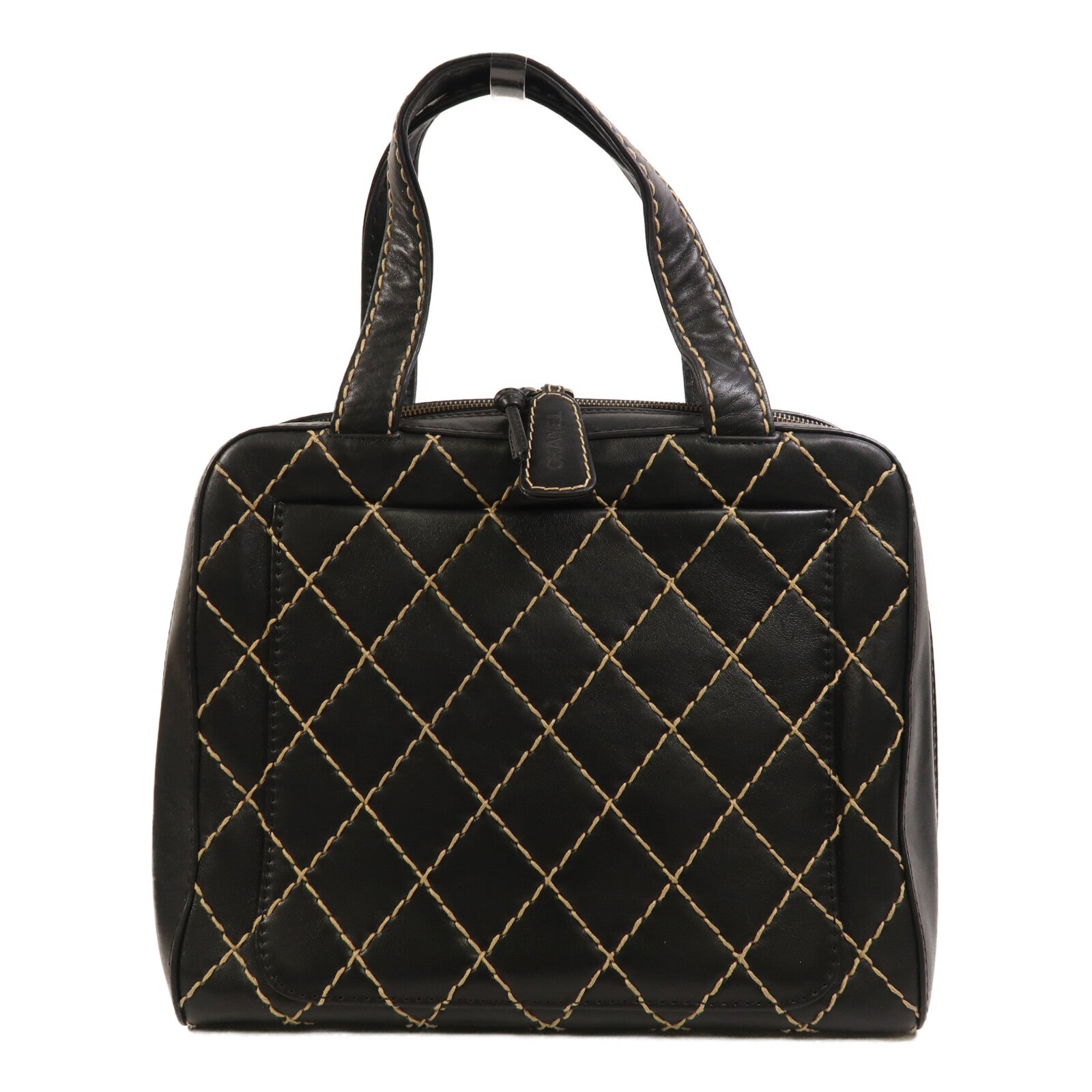 CHANEL 牛皮皮革Vintage Wild Stitch手挽袋