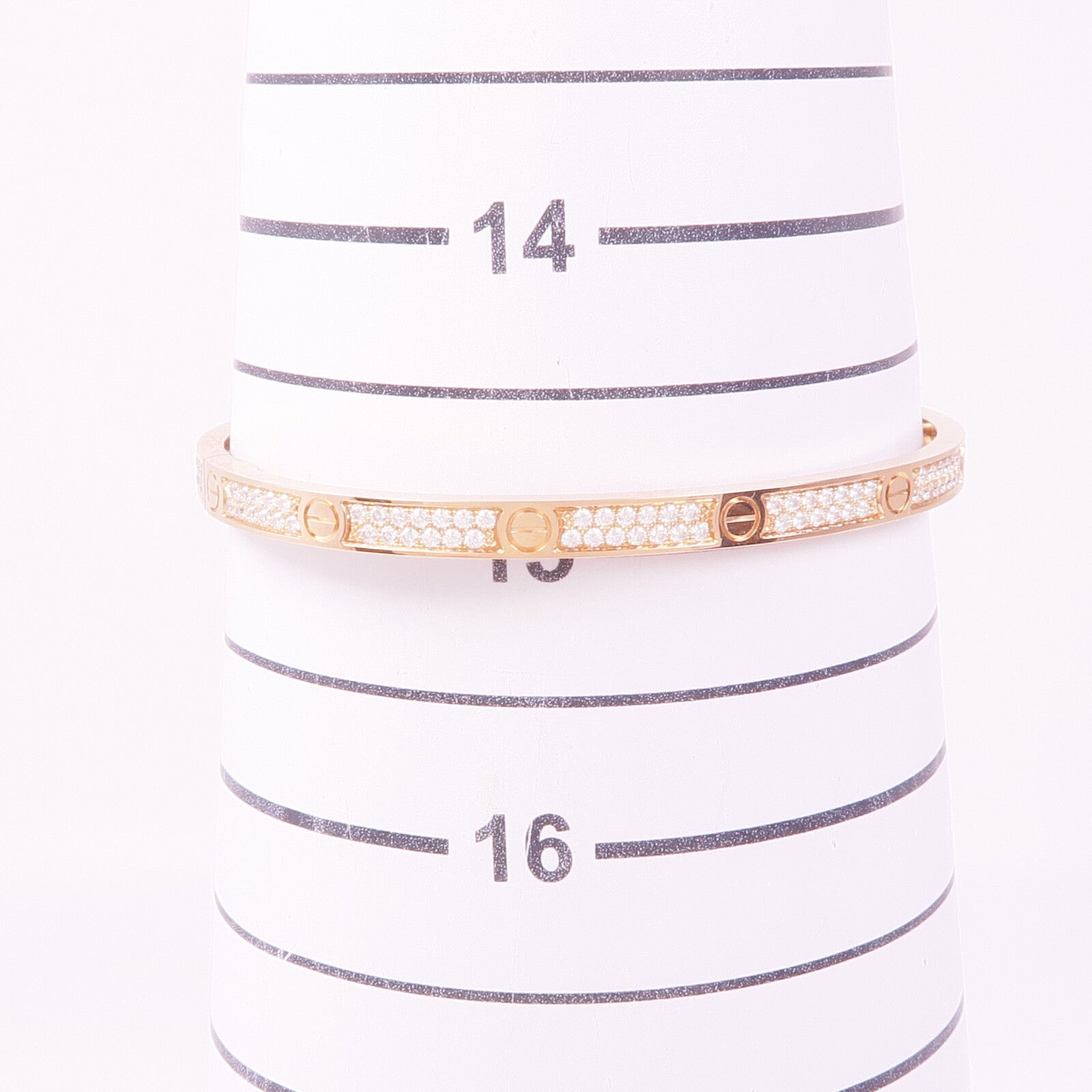 CARTIER 18K玫瑰金Love Bracelet Full Diamonds Small Model鑽石手鐲Cartier#16