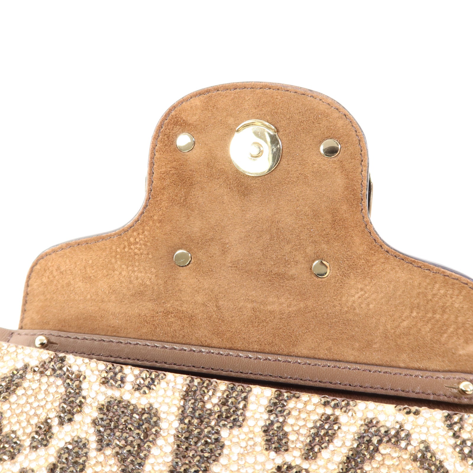 Valentino 牛皮皮革/水晶Shoulder Bag金扣手挽肩背兩用袋