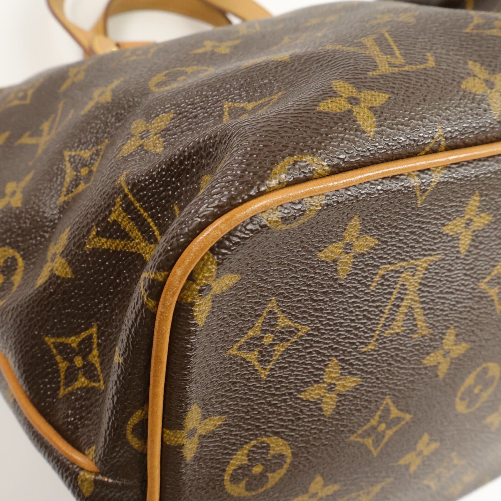 LOUIS VUITTON Monogram Palermo PM金扣手挽肩背兩用袋棕色