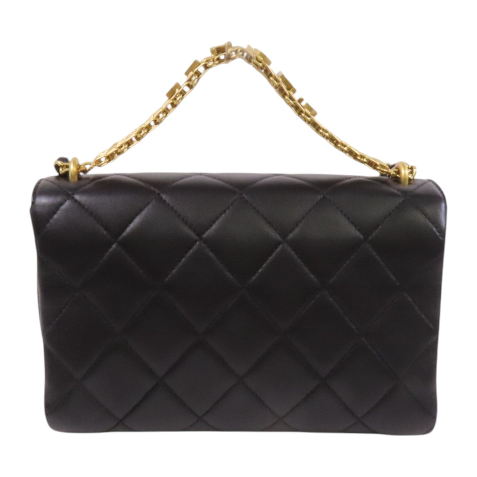 CHANEL 羊皮皮革Small Flap Bag金扣鏈帶手挽肩背兩用袋