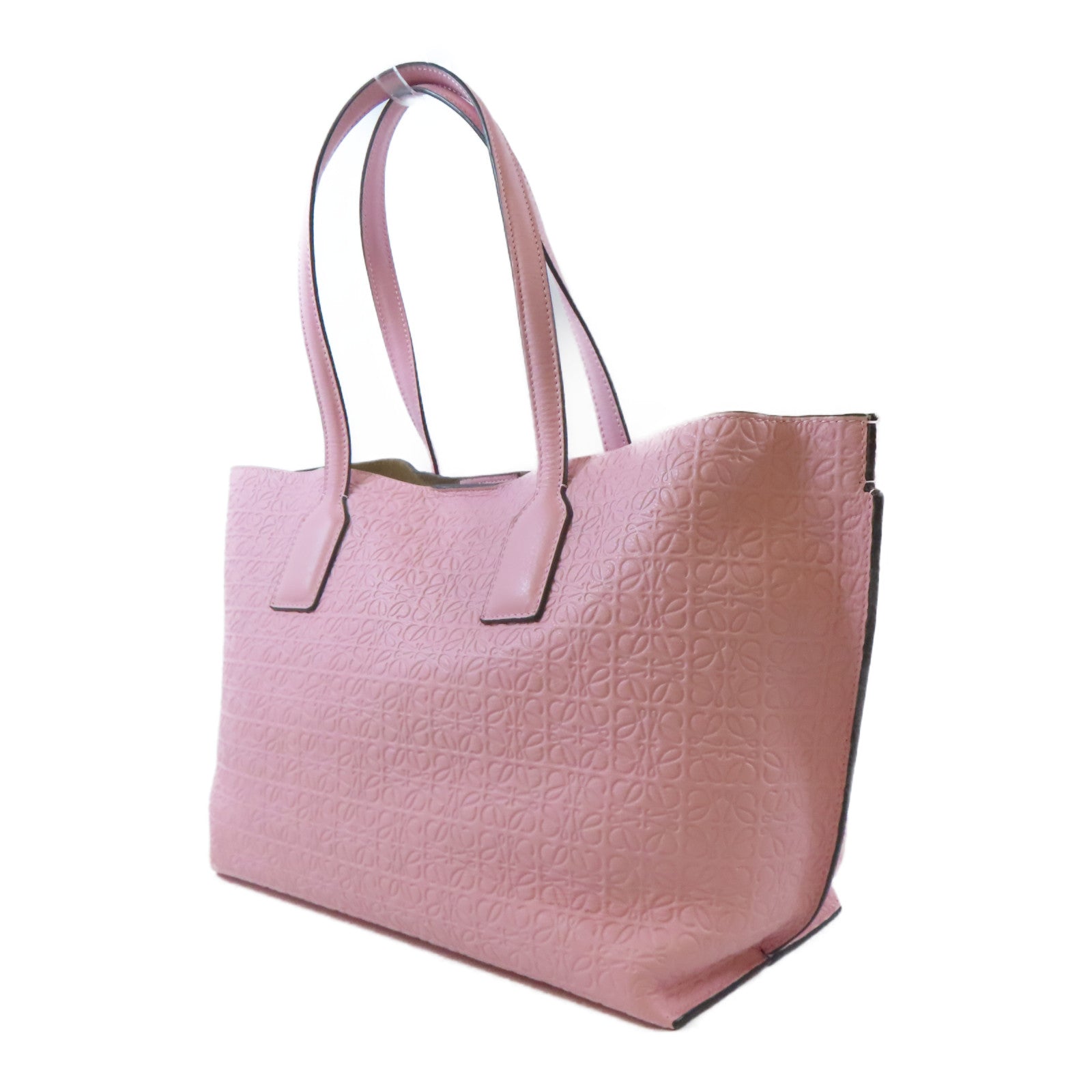 LOEWE 【激減優惠】牛皮皮革Shoulder Tote肩背袋/手挽袋粉紅色