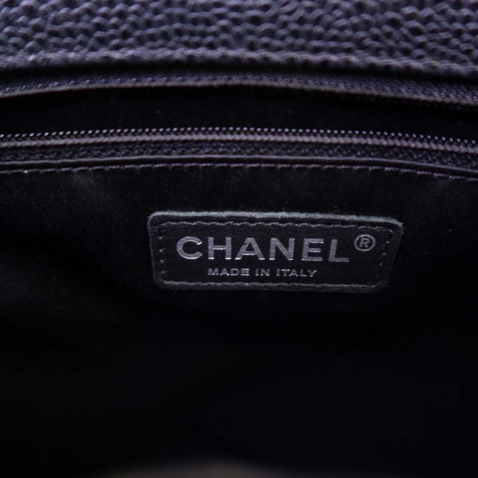 CHANEL 牛皮皮革GST銀扣鏈帶肩背袋