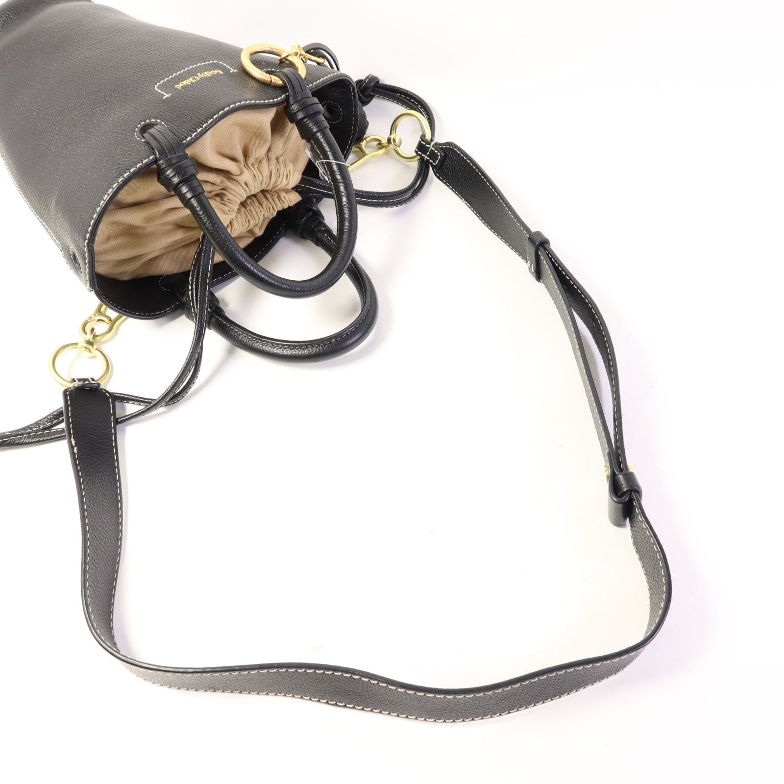 SEE BY CHLOE 【激減優惠】牛皮皮革2 Way Shoulder Bag金扣手挽肩背兩用袋