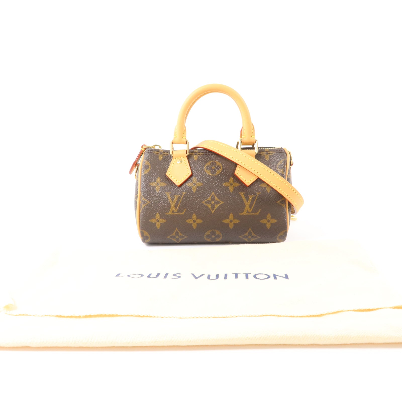 LOUIS VUITTON Monogram Nano Speedy手挽肩背兩用袋
