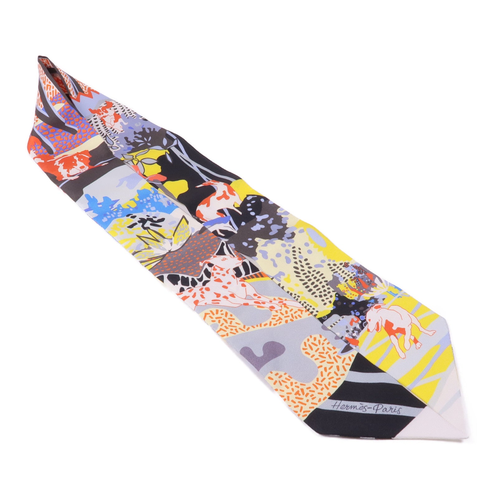 HERMES 絲質Twilly絲巾