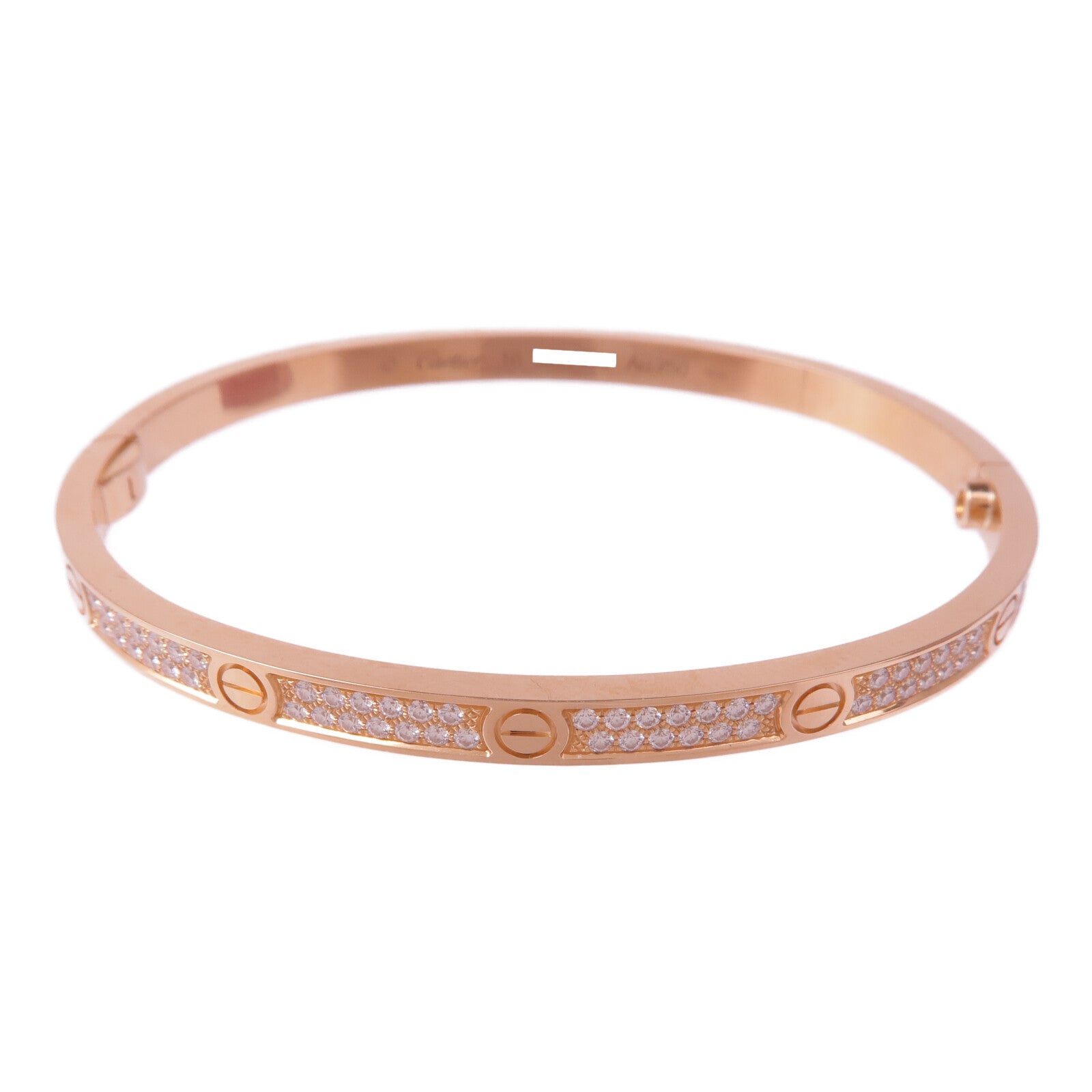 CARTIER 18K玫瑰金Love Bracelet Full Diamonds Small Model鑽石手鐲Cartier#16