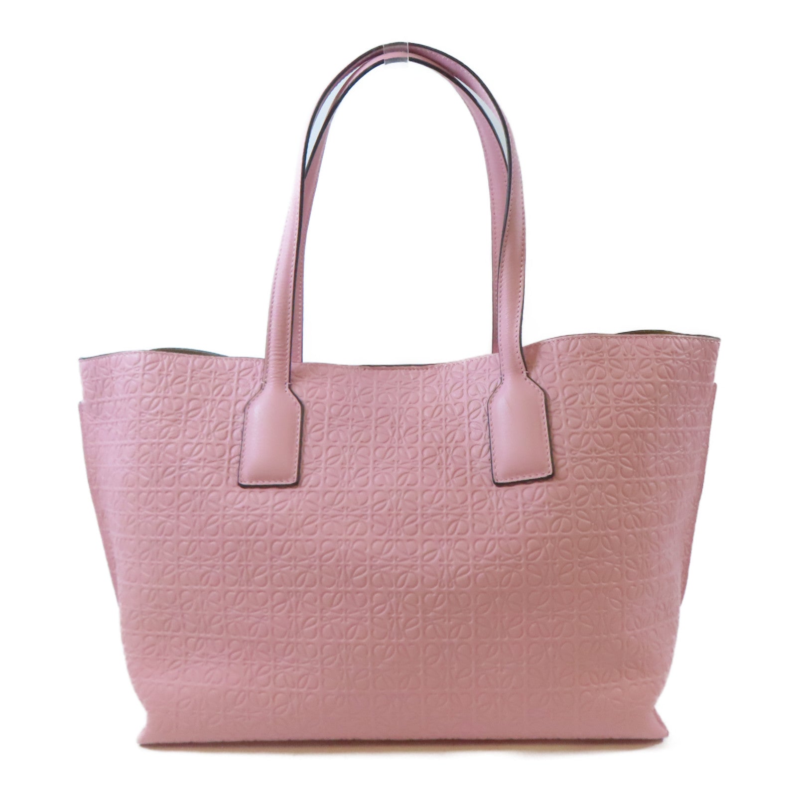 LOEWE 【激減優惠】牛皮皮革Shoulder Tote肩背袋/手挽袋粉紅色