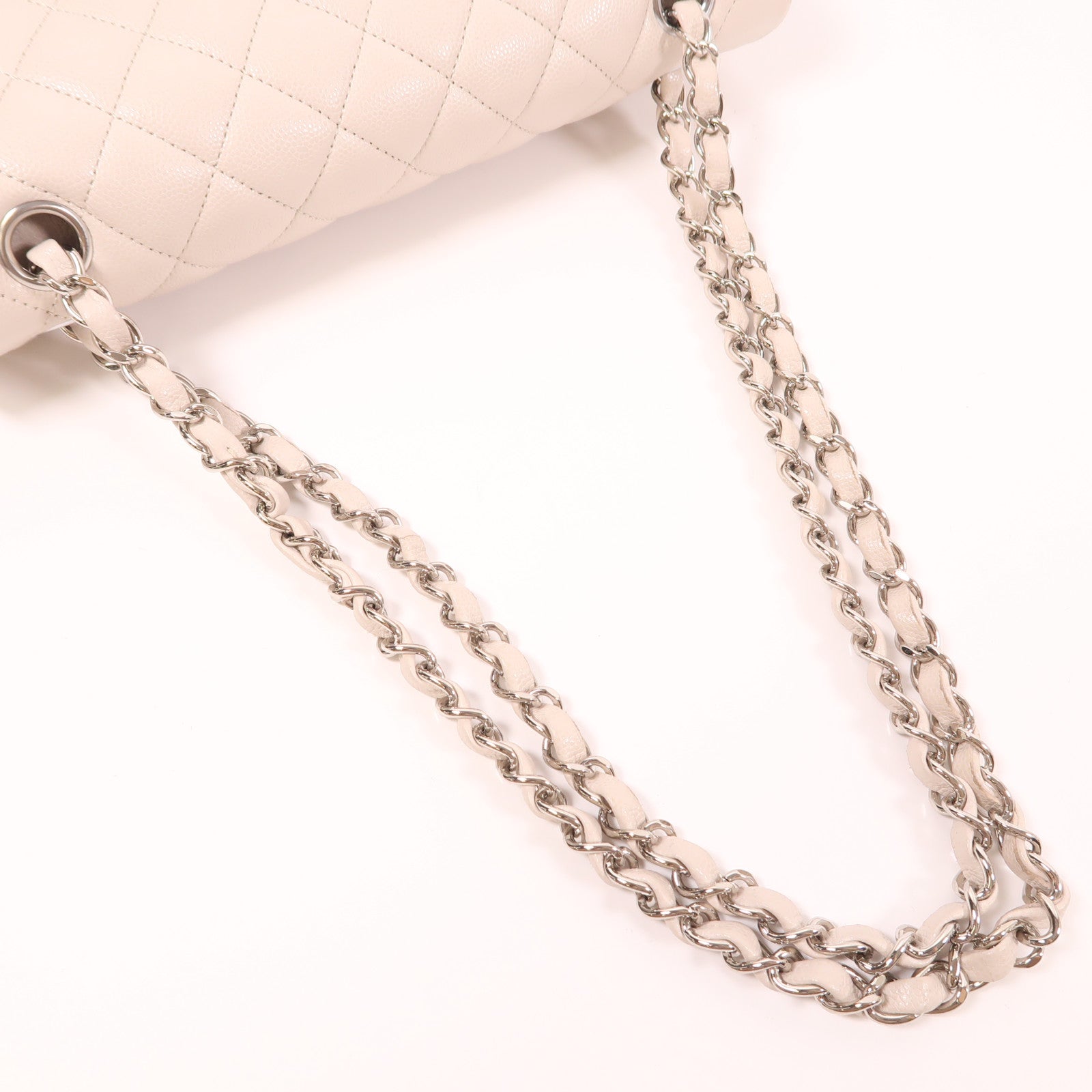 CHANEL 牛皮皮革Classic 25銀扣鏈帶肩背袋