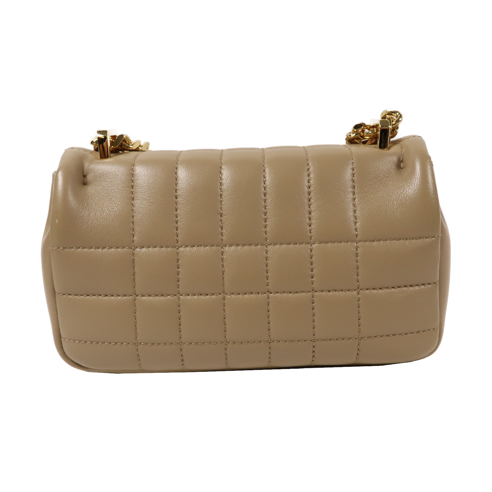 BURBERRY 【激減優惠】牛皮皮革Shoulder Bag金扣鏈帶肩背袋啡色