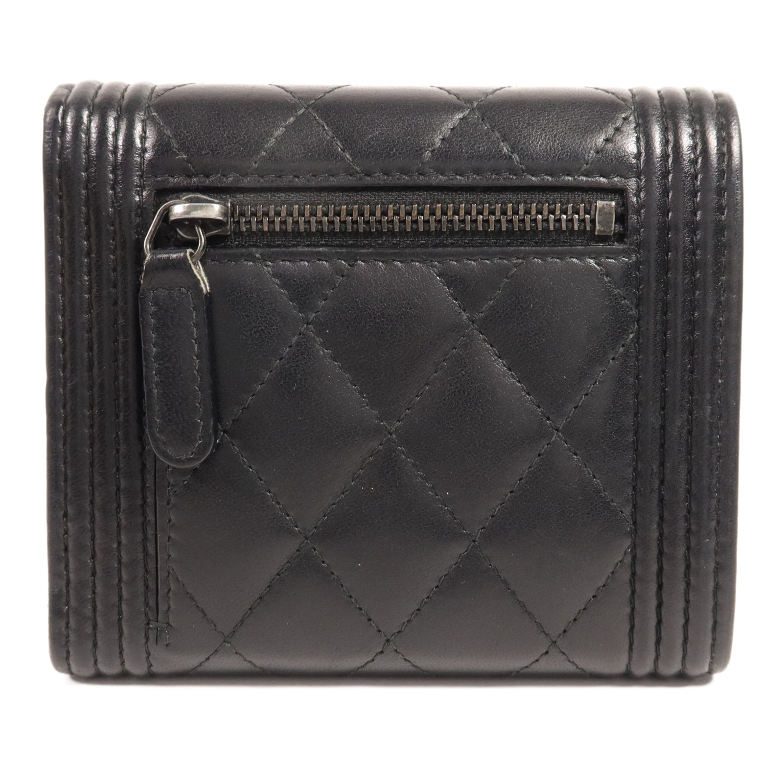 CHANEL 羊皮皮革Boy Wallet錢包