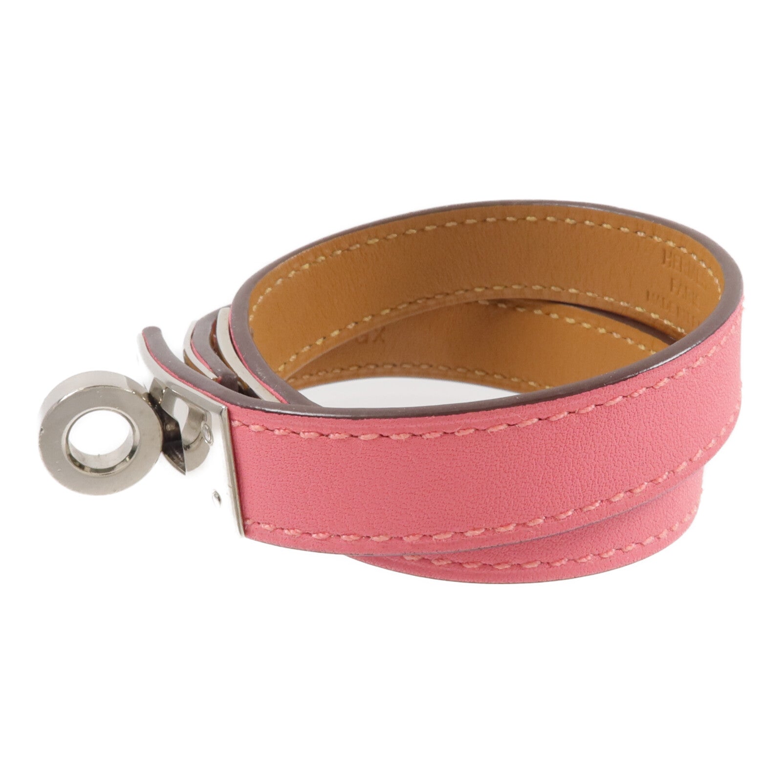 HERMES 【激減優惠】Swift皮革Mini Kelly Double Tour Bracelet手帶Rose Azalee