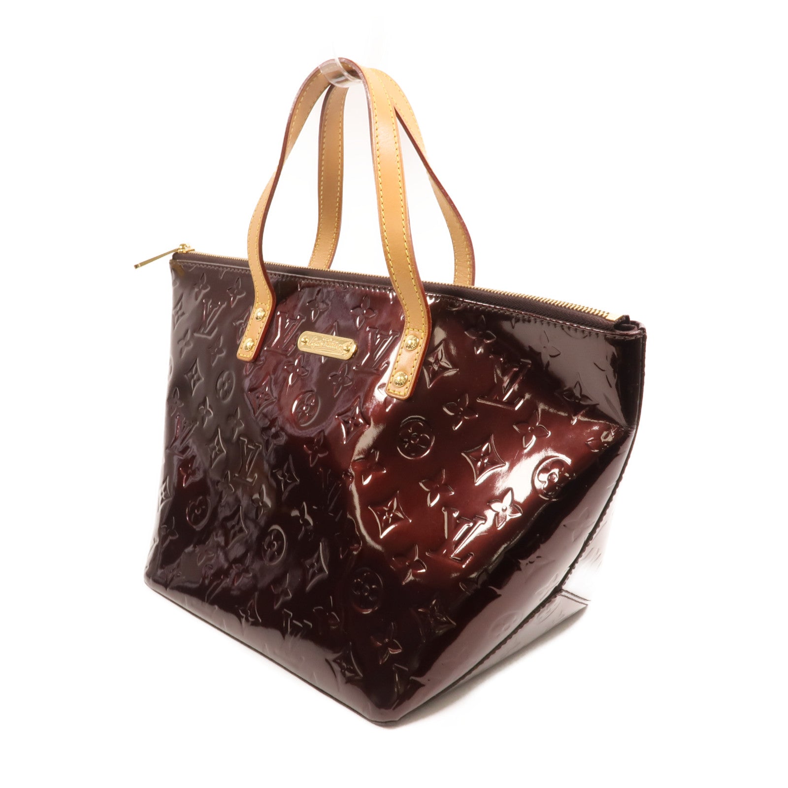 LOUIS VUITTON Mono-Vernis Bellevue PM金扣手挽袋