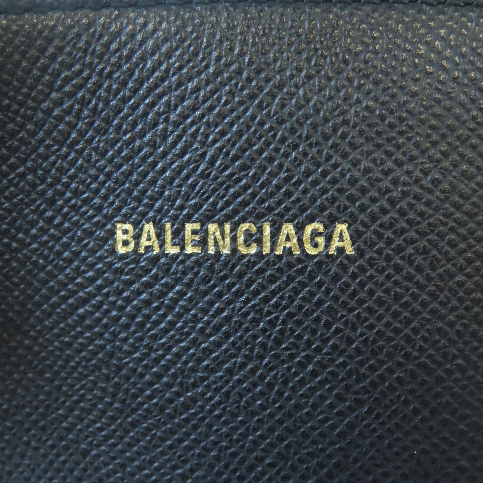 BALENCIAGA 牛皮皮革Ville Top Handle Bag金扣手挽肩背兩用袋黑色