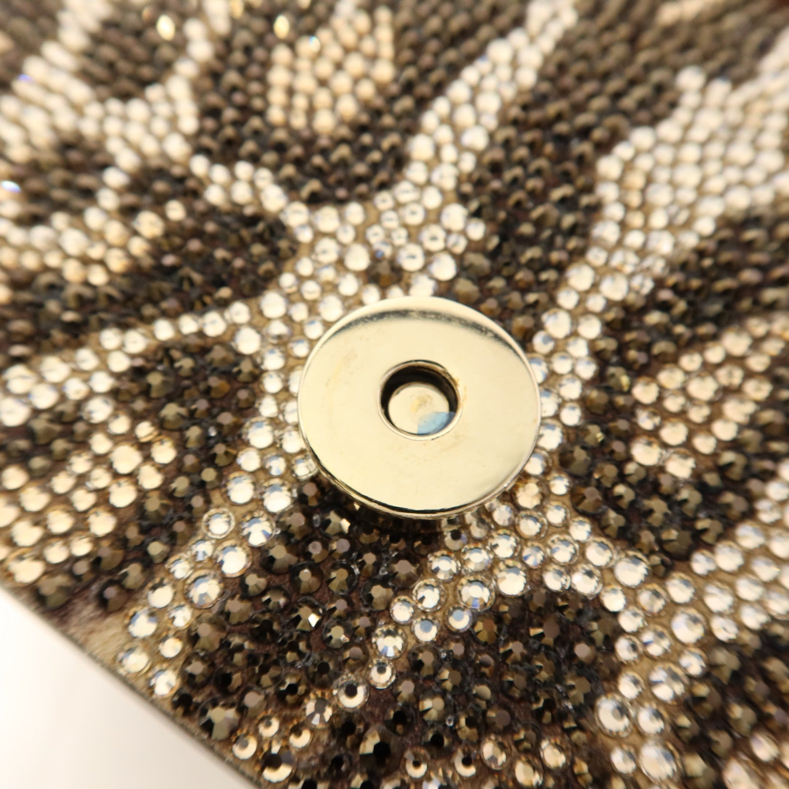 Valentino 牛皮皮革/水晶Shoulder Bag金扣手挽肩背兩用袋