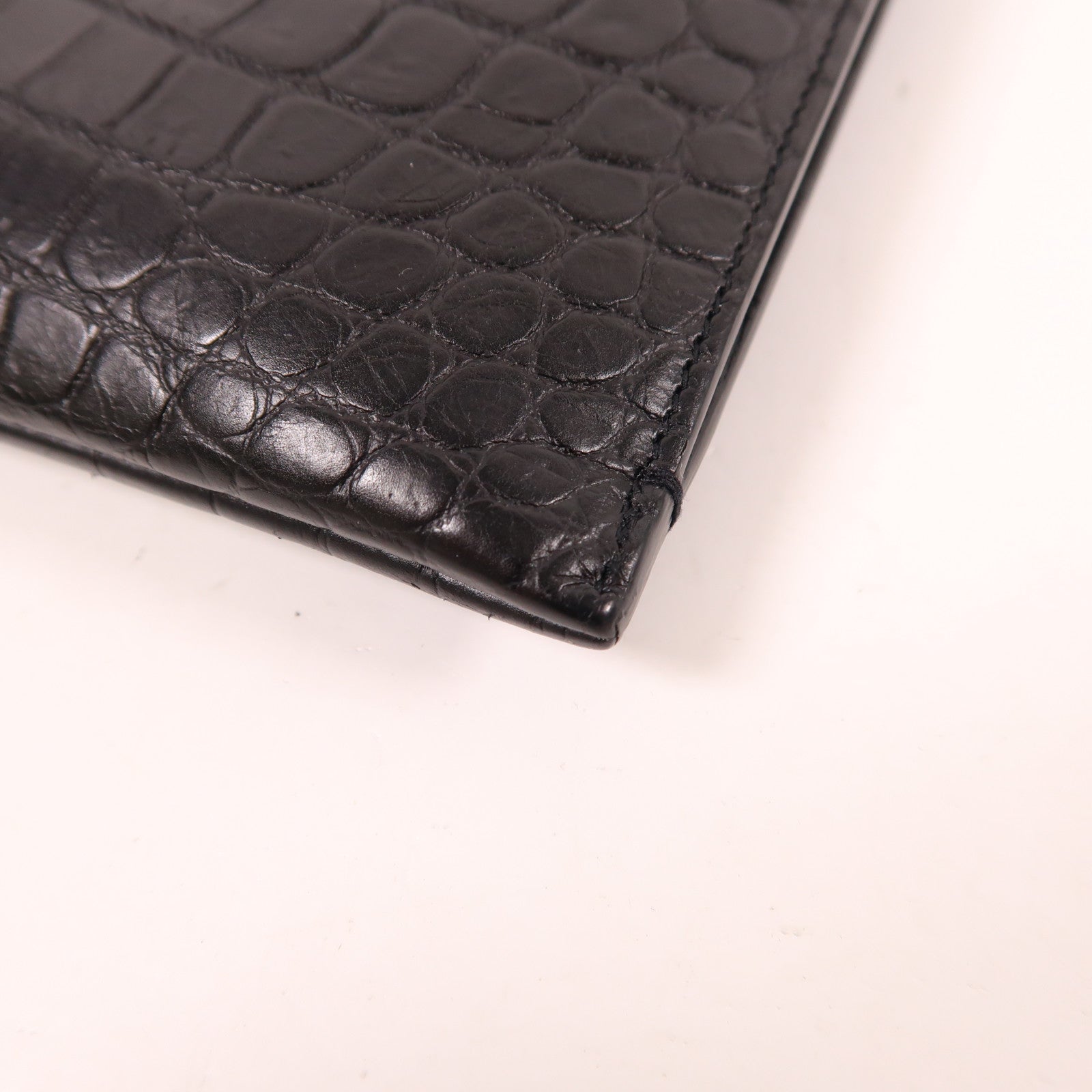 YVES SAINT LAURENT YSL SHW Clutch Bag Pouch Calfskin Leather