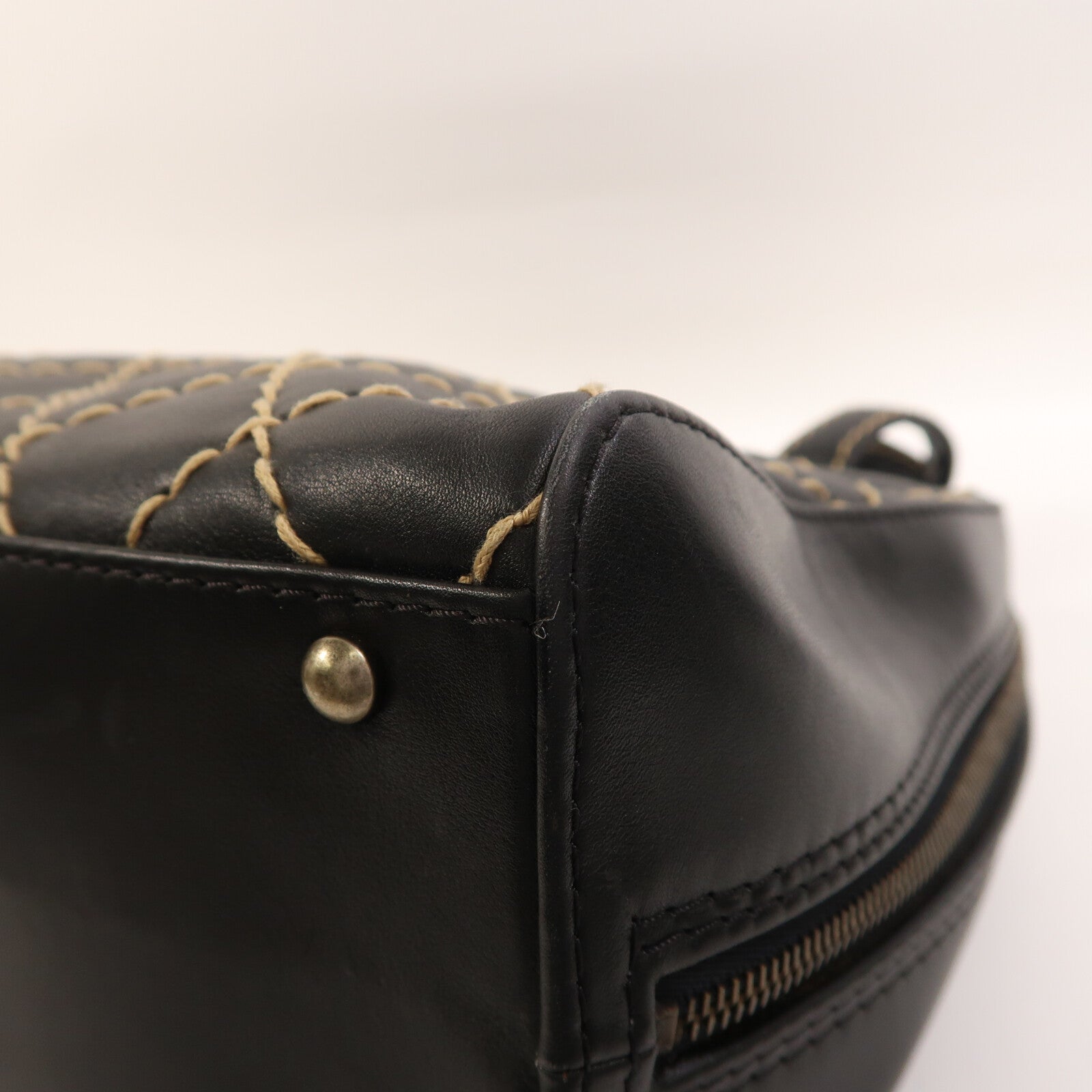 CHANEL 牛皮皮革Vintage Wild Stitch手挽袋