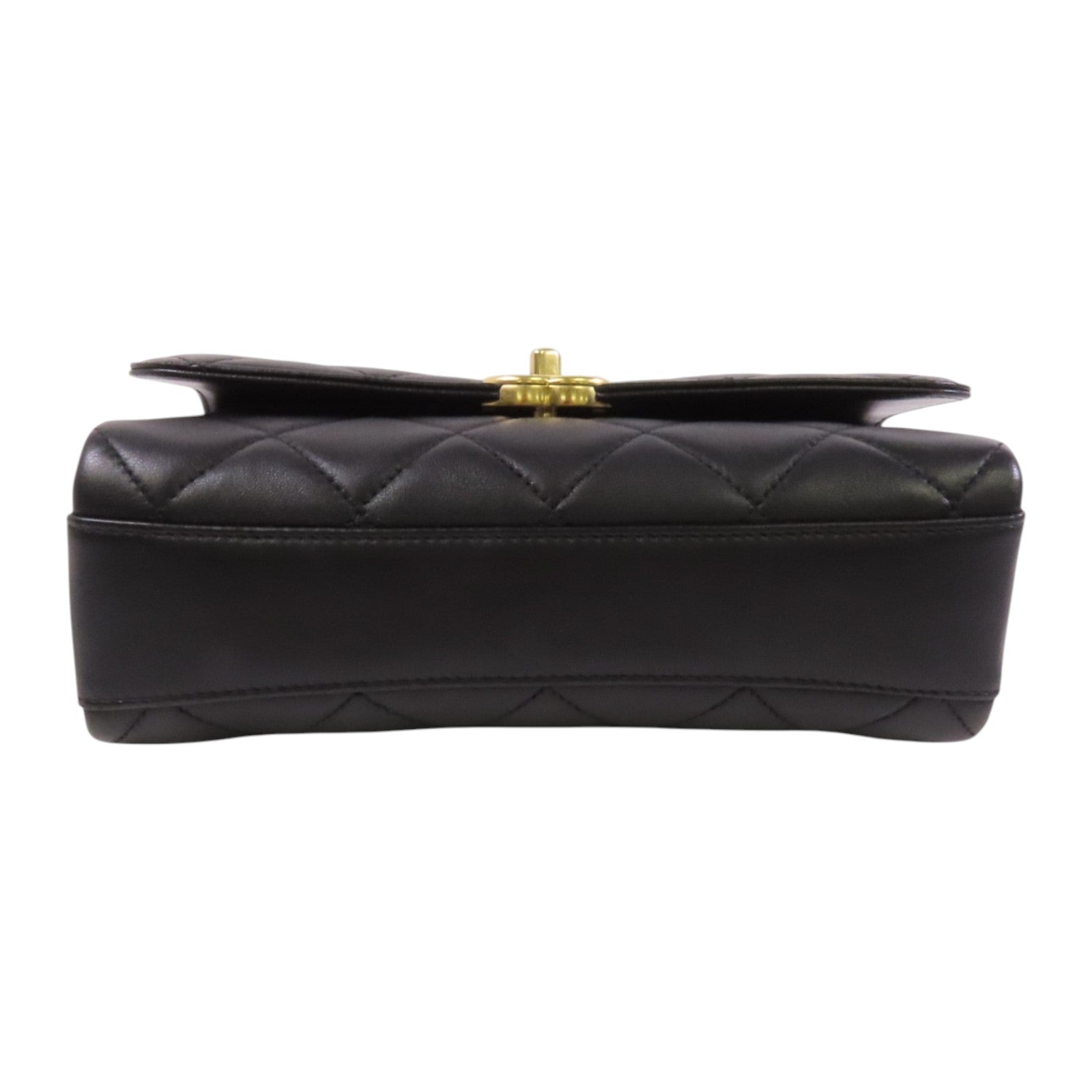 CHANEL 羊皮皮革Small Flap Bag金扣鏈帶手挽肩背兩用袋