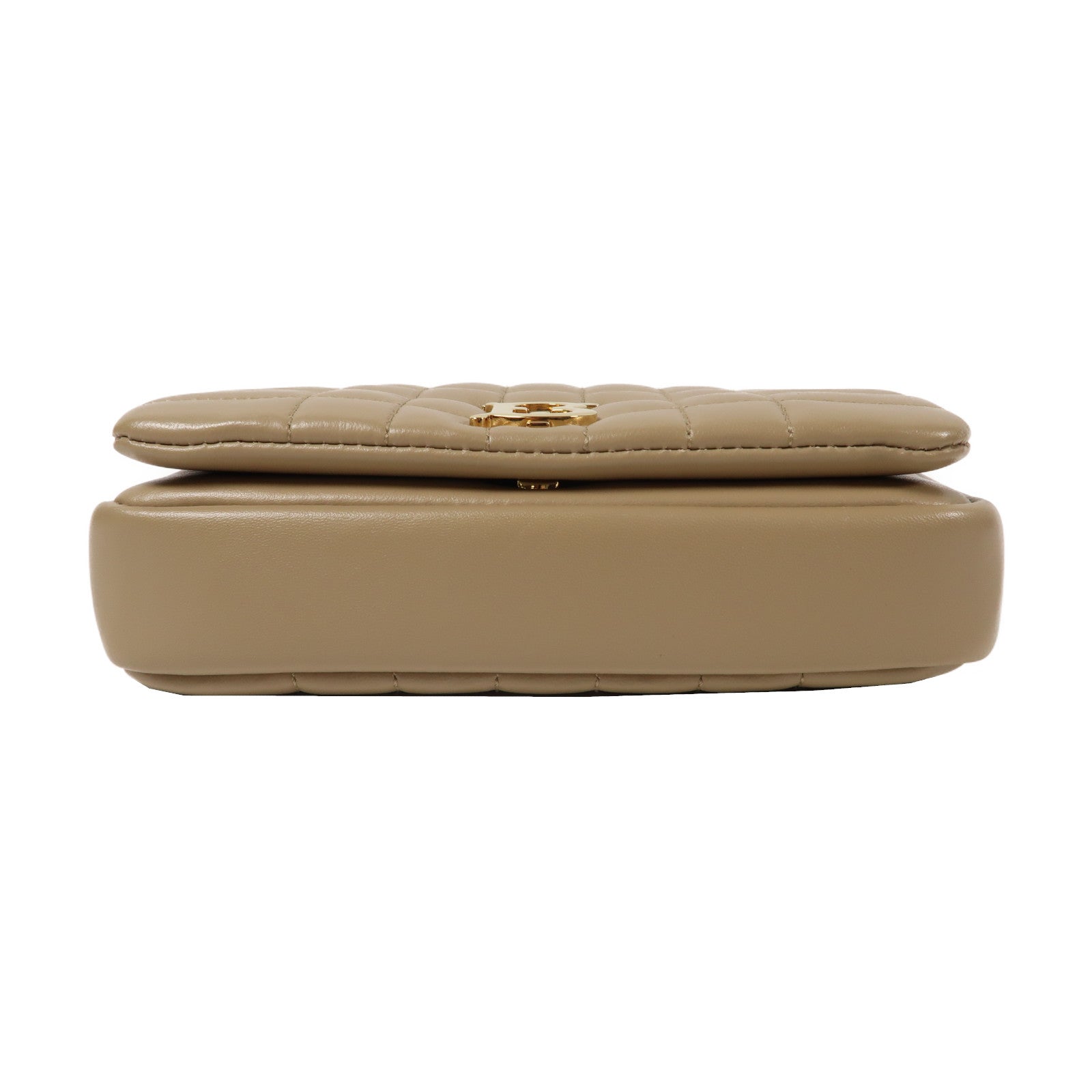 BURBERRY 【激減優惠】牛皮皮革Shoulder Bag金扣鏈帶肩背袋啡色
