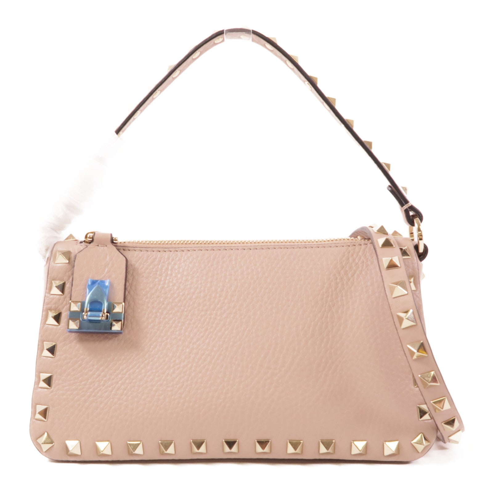 Valentino 【激減優惠】牛皮皮革Rockstud Shoulder Bag金扣手挽肩背兩用袋