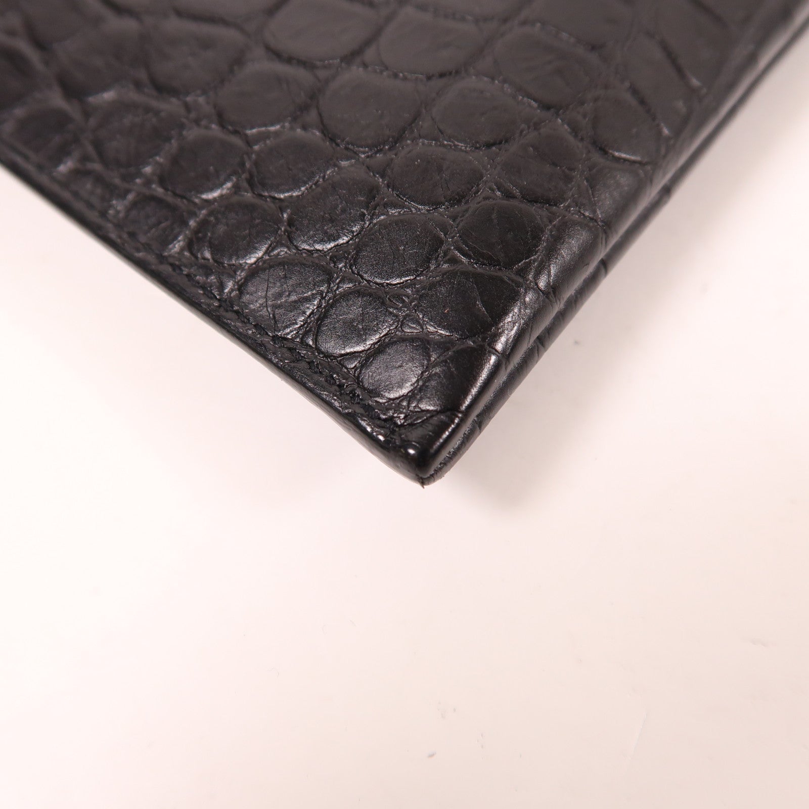 YVES SAINT LAURENT YSL SHW Clutch Bag Pouch Calfskin Leather