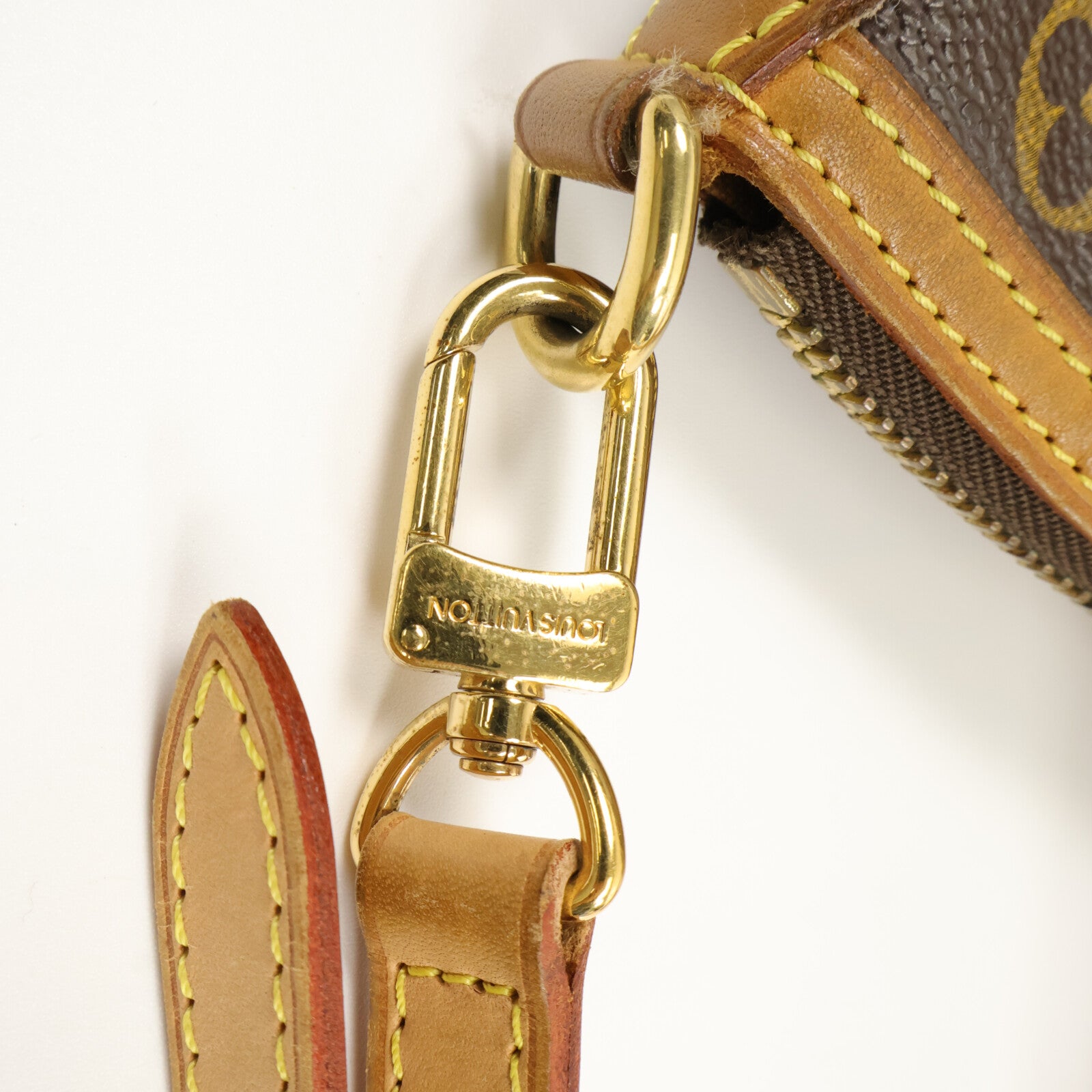LOUIS VUITTON Monogram Palermo PM金扣手挽肩背兩用袋棕色