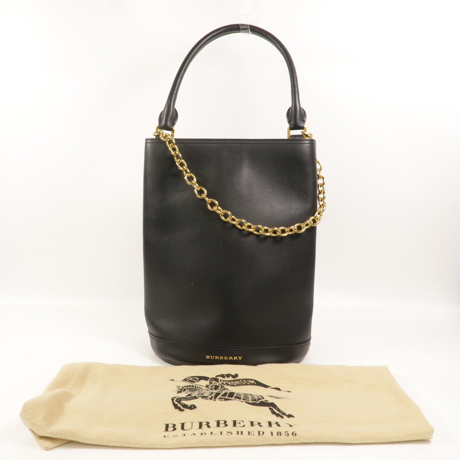 BURBERRY 牛皮皮革Prorsum Bucket Bag鏈帶手挽肩背兩用袋