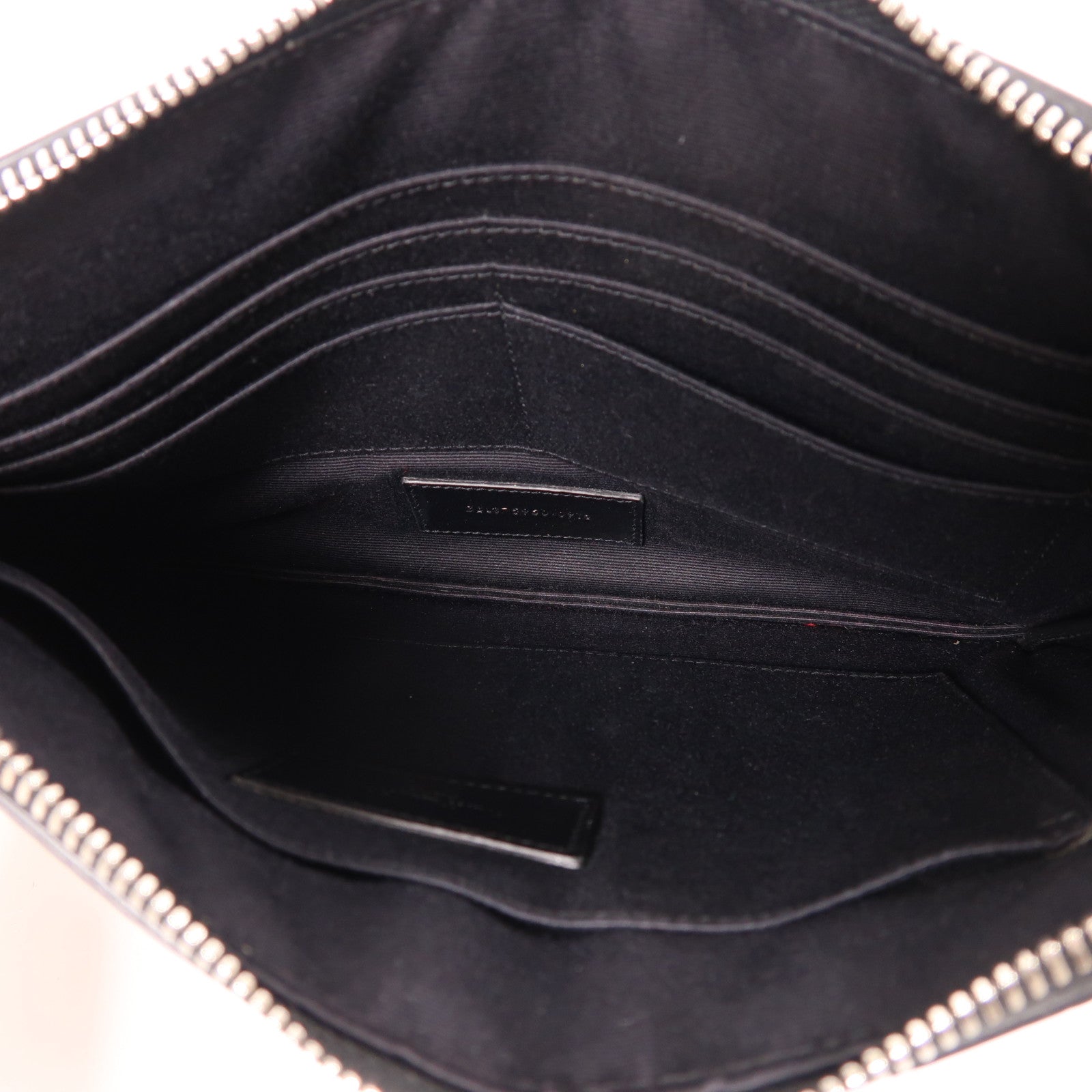 YVES SAINT LAURENT YSL SHW Clutch Bag Pouch Calfskin Leather