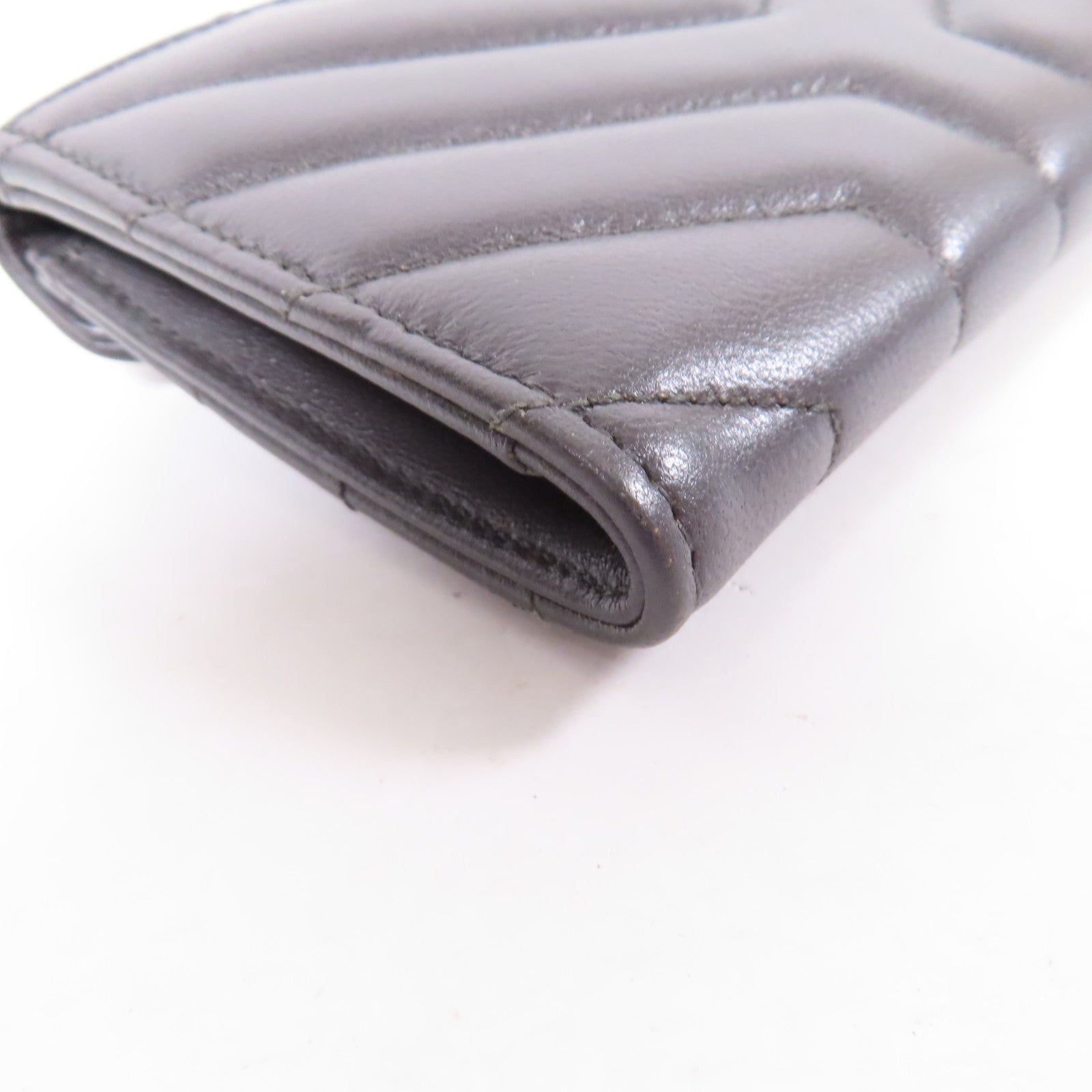 SAINT LAURENT 羊皮皮革Wallet銀扣錢包
