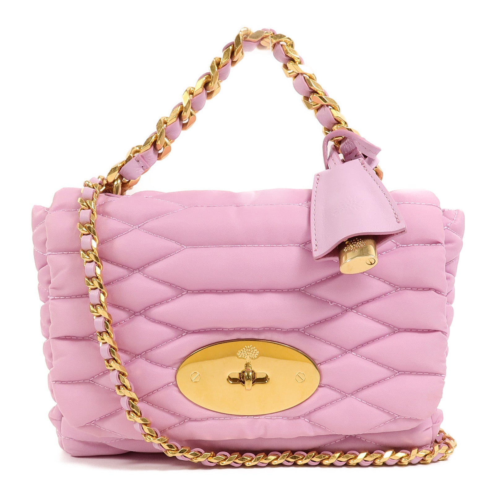 MULBERRY 尼龍Shoulder Bag鏈帶手挽肩背兩用袋