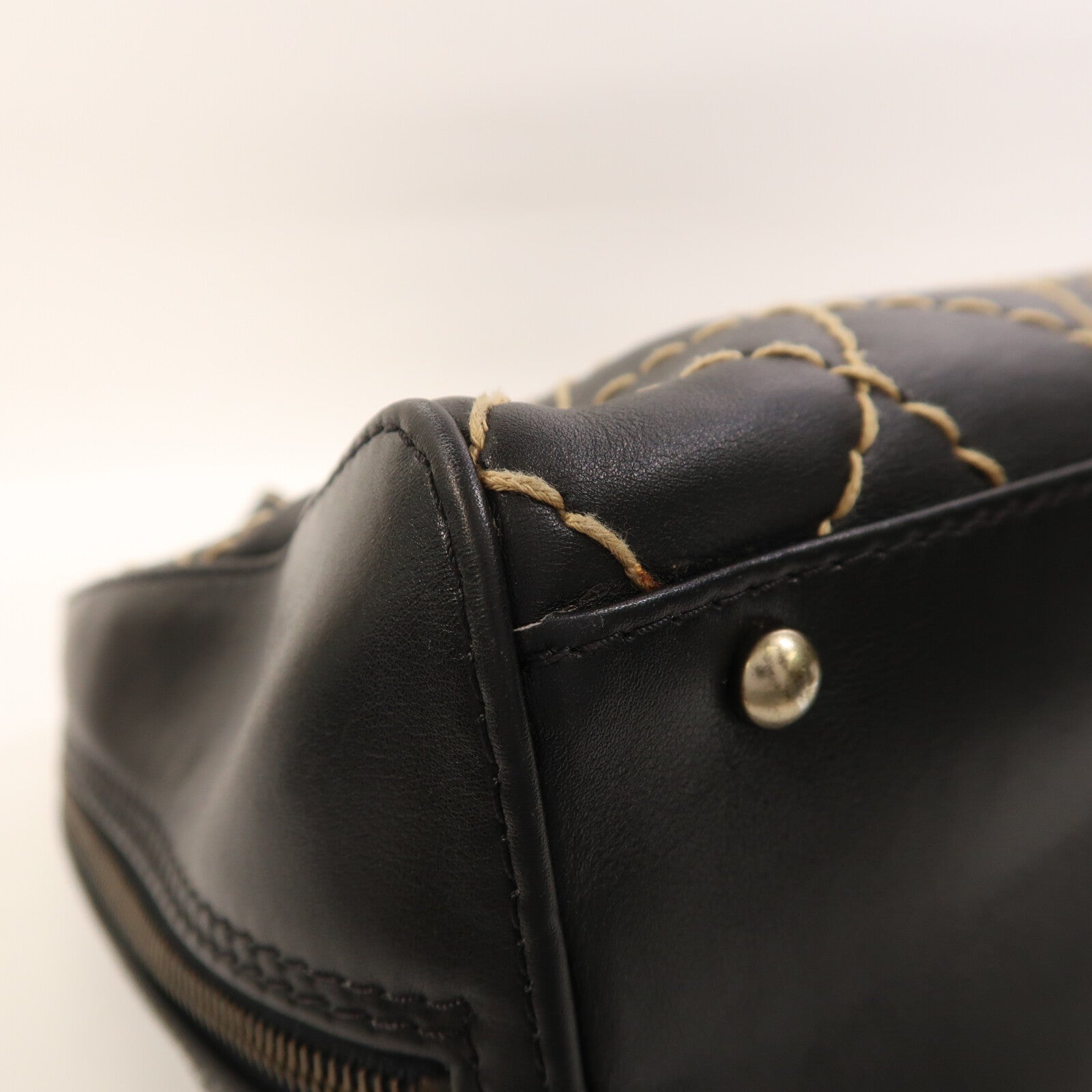 CHANEL 牛皮皮革Vintage Wild Stitch手挽袋