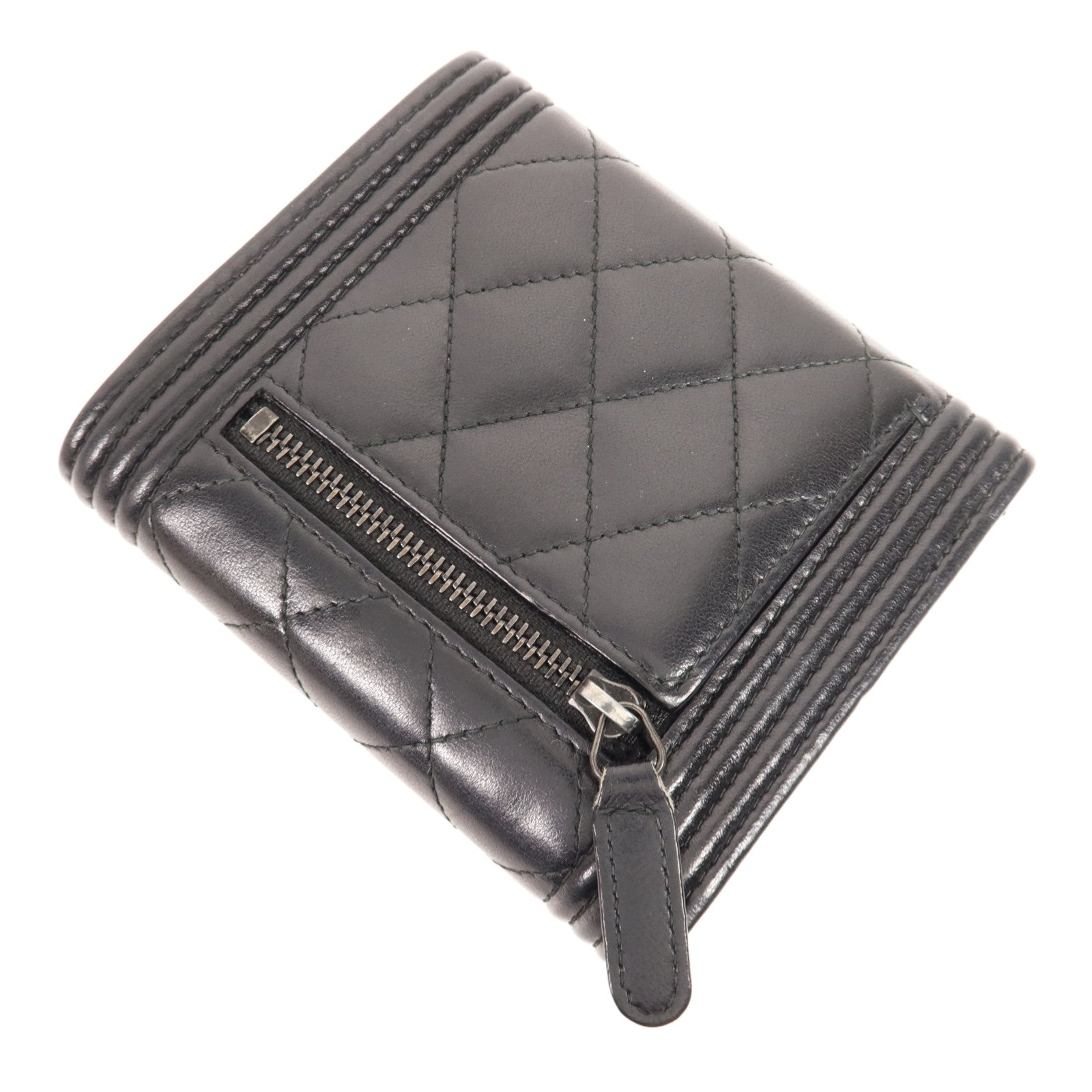 CHANEL 羊皮皮革Boy Wallet錢包