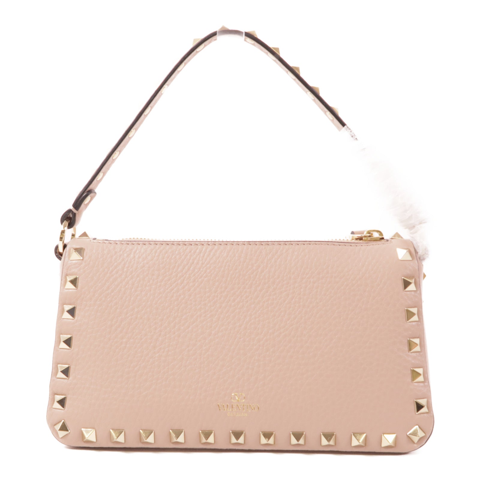 Valentino 【激減優惠】牛皮皮革Rockstud Shoulder Bag金扣手挽肩背兩用袋