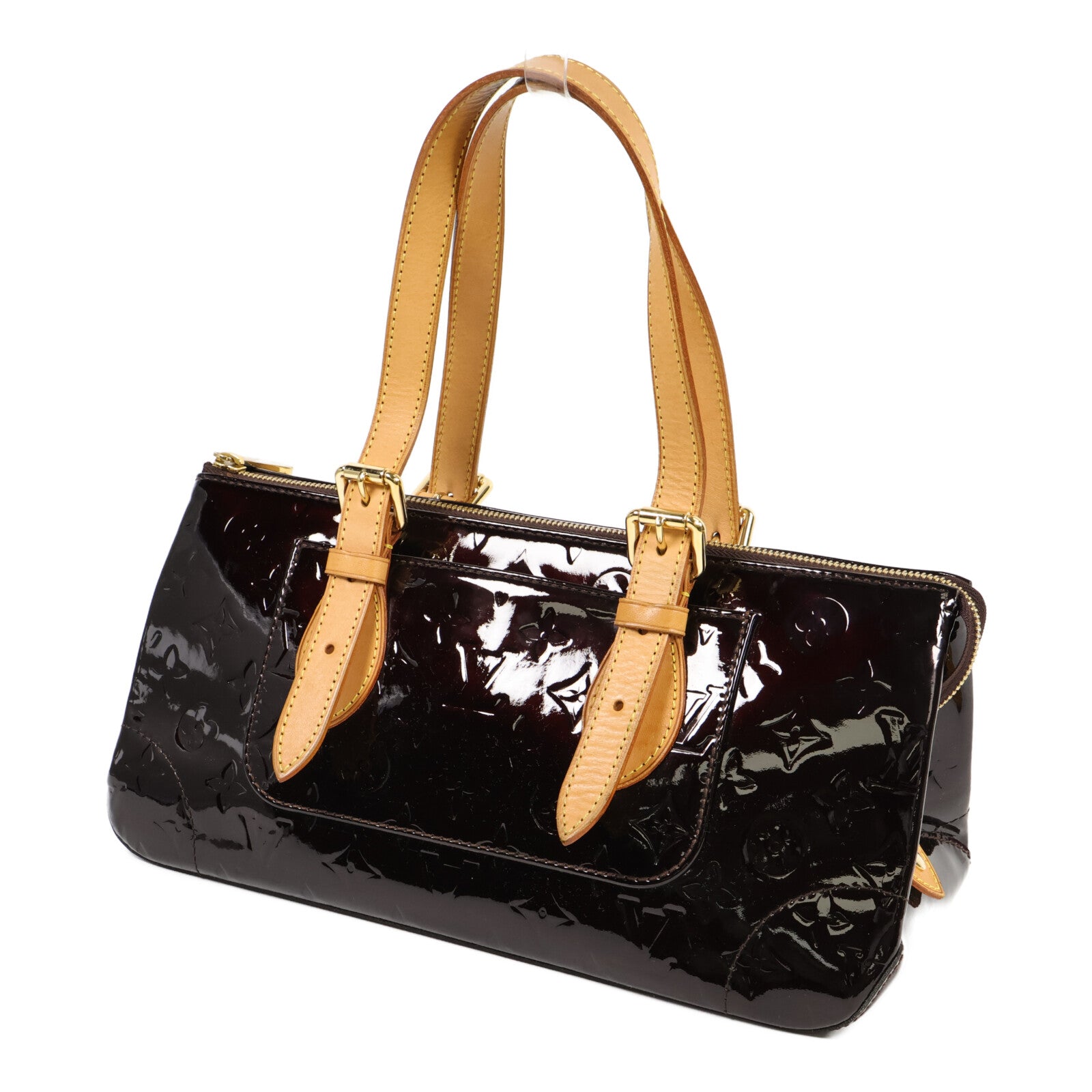 LOUIS VUITTON Monogram Vernis Rosewood Avenue金扣肩背袋