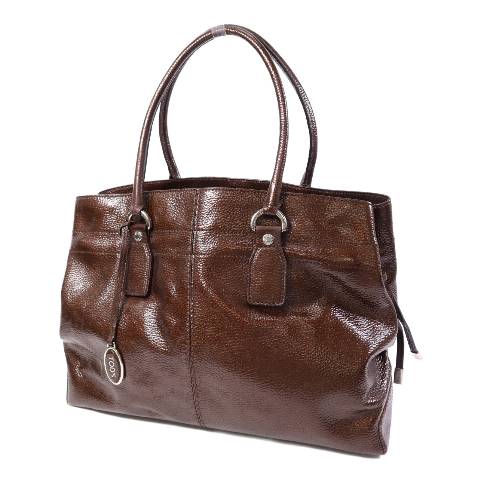 TOD'S 皮革Shoulder Bag銀扣肩背袋