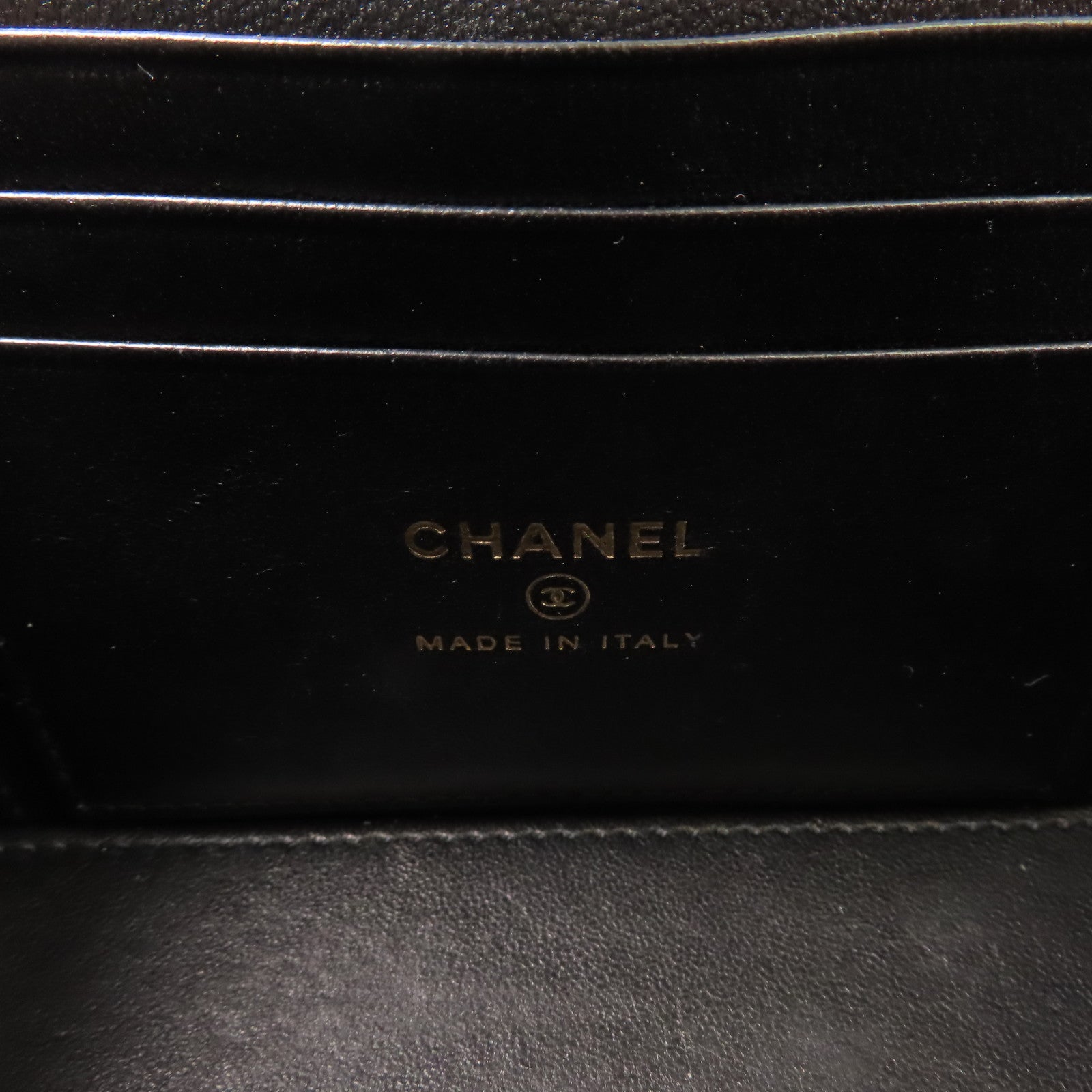 CHANEL 羊皮皮革Vanity Case金扣鏈帶肩背袋